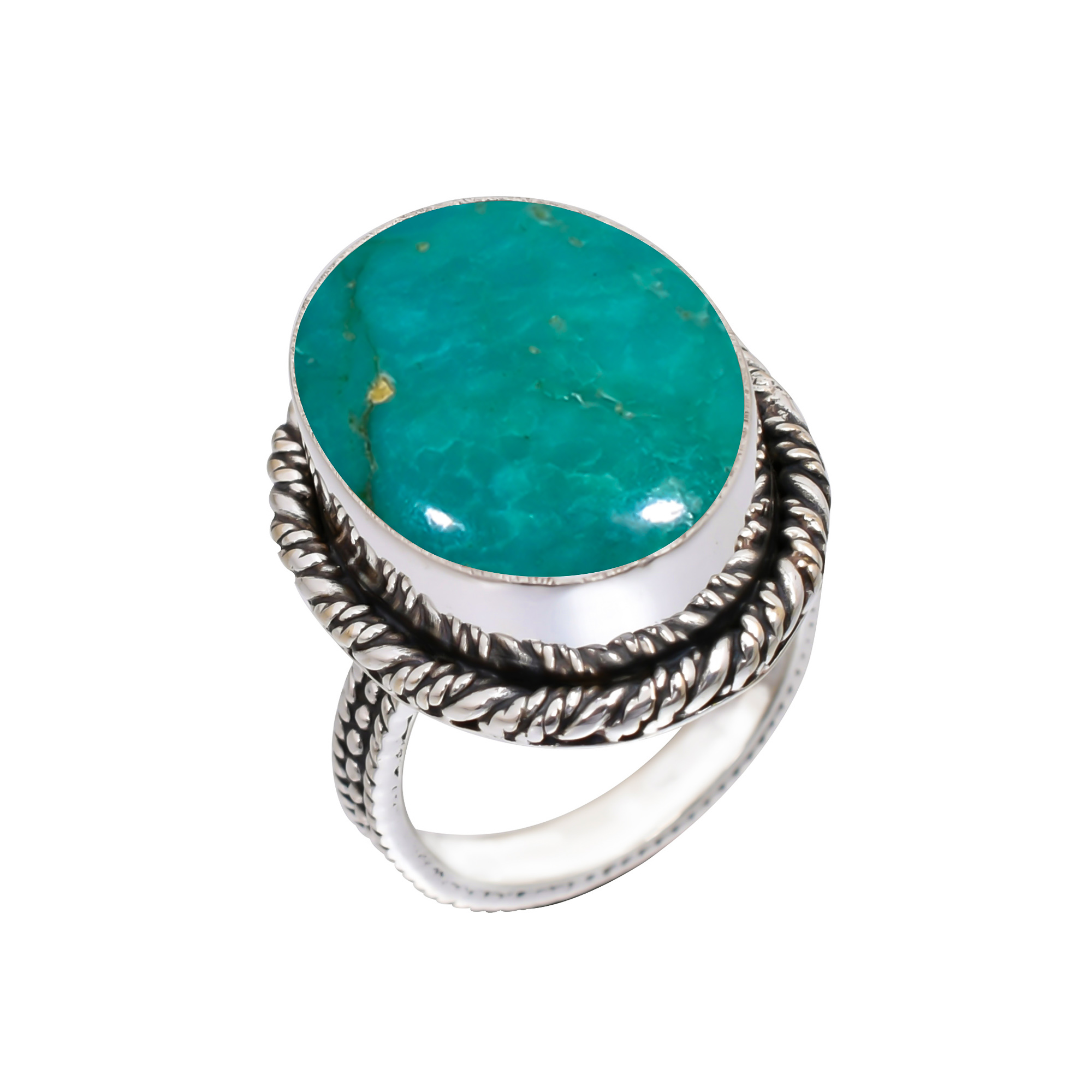 Turquoise - Tibet Gemstone 925 Sterling Silver Ring