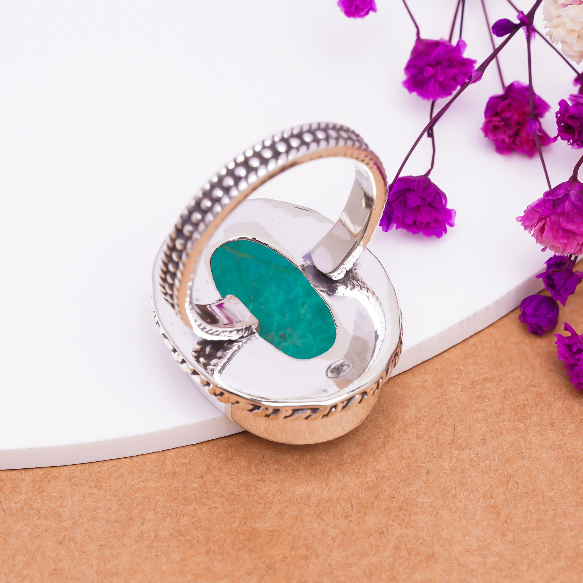 Turquoise - Tibet Gemstone 925 Sterling Silver Ring