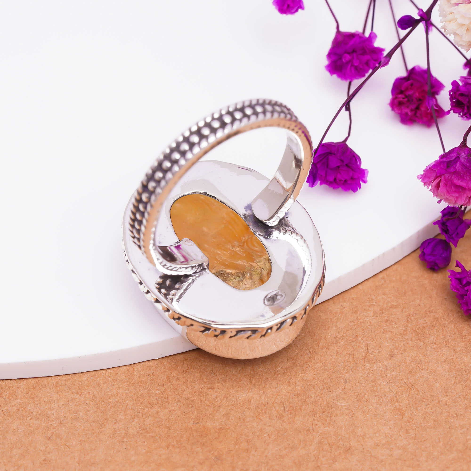 Mother Of Pearl - Australia Gemstone 925 Sterling Silver Ring