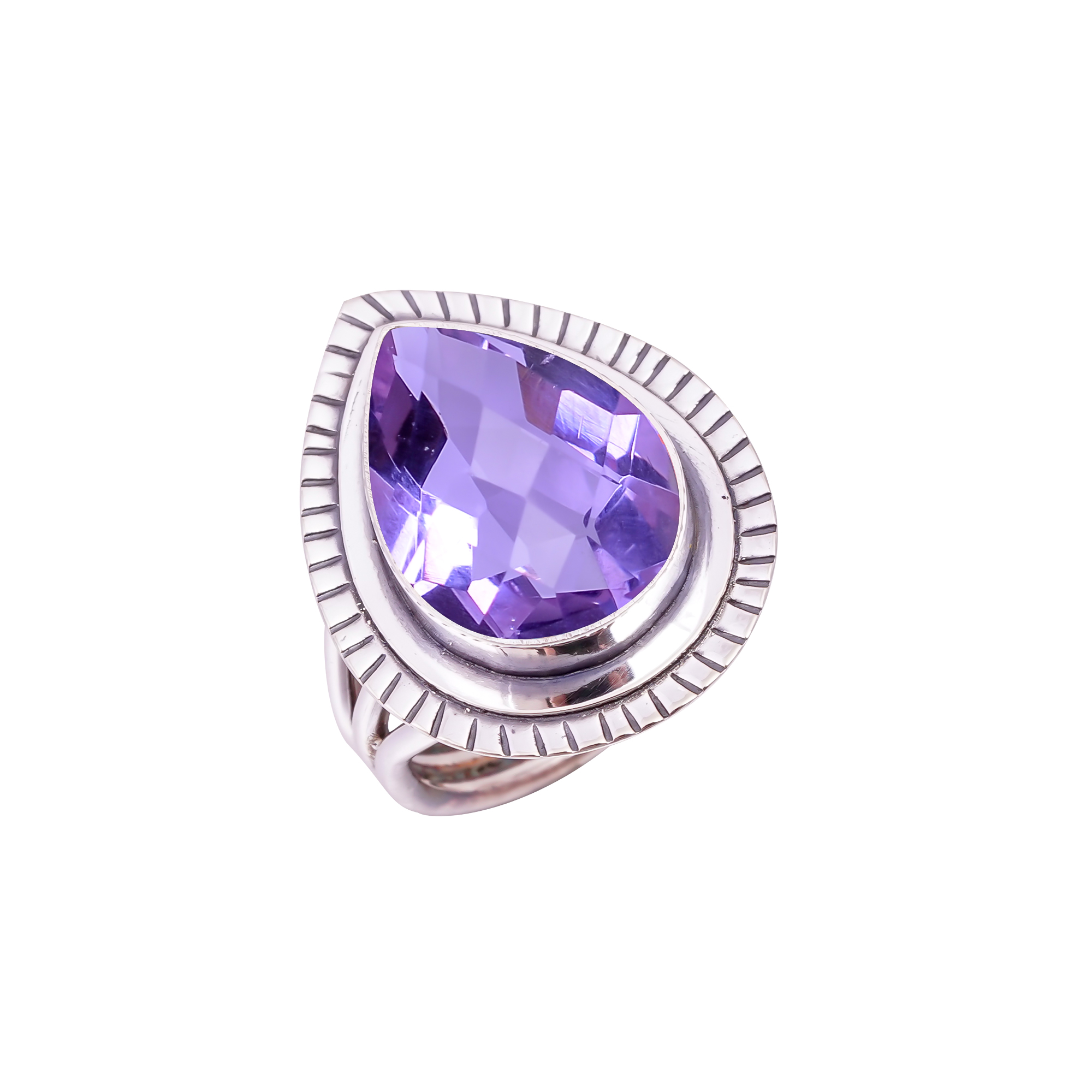 Colour Changing Alexandrite - Simulated Gemstone 925 Sterling Silver Ring