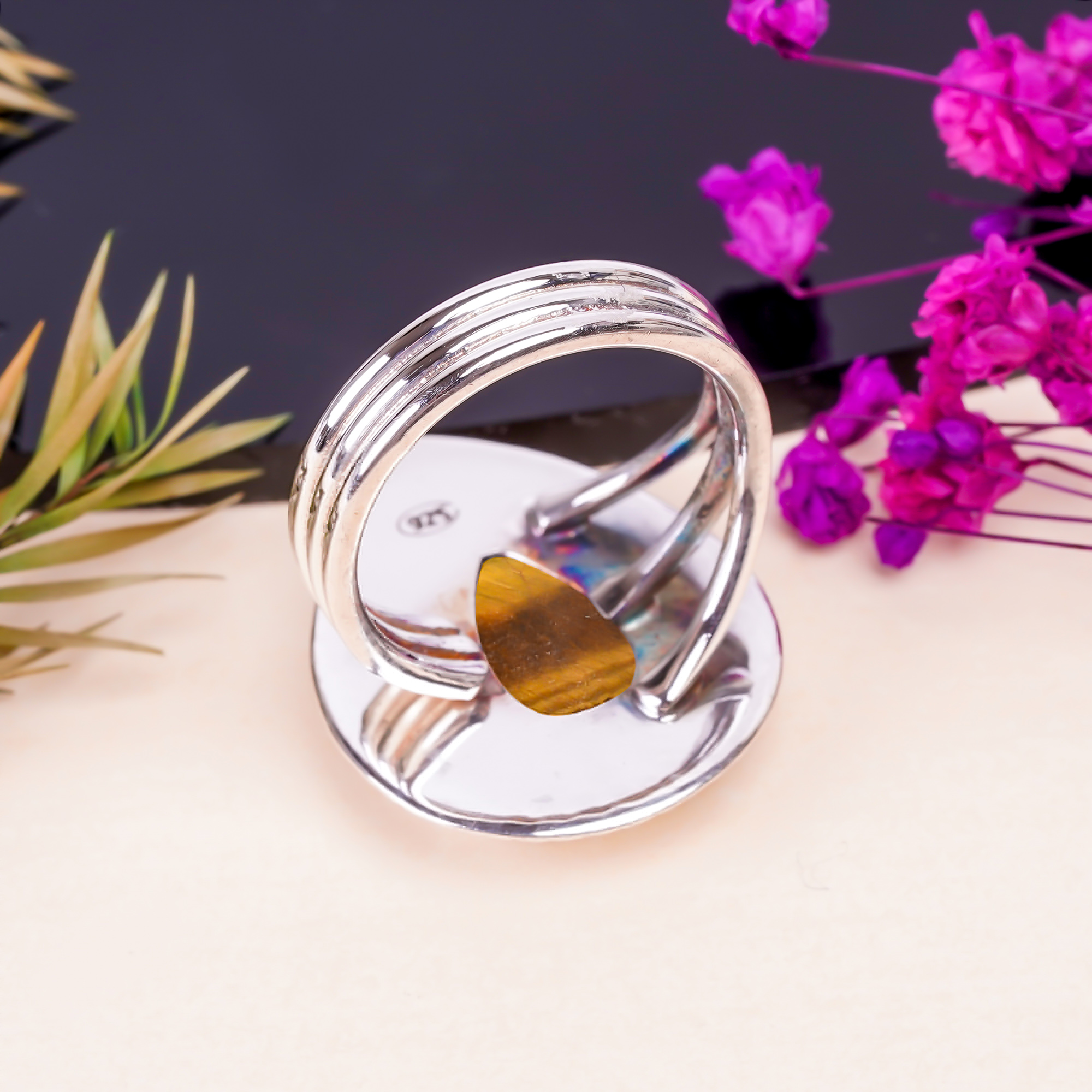 Yellow Tiger Eye - South Africa Gemstone 925 Sterling Silver Ring