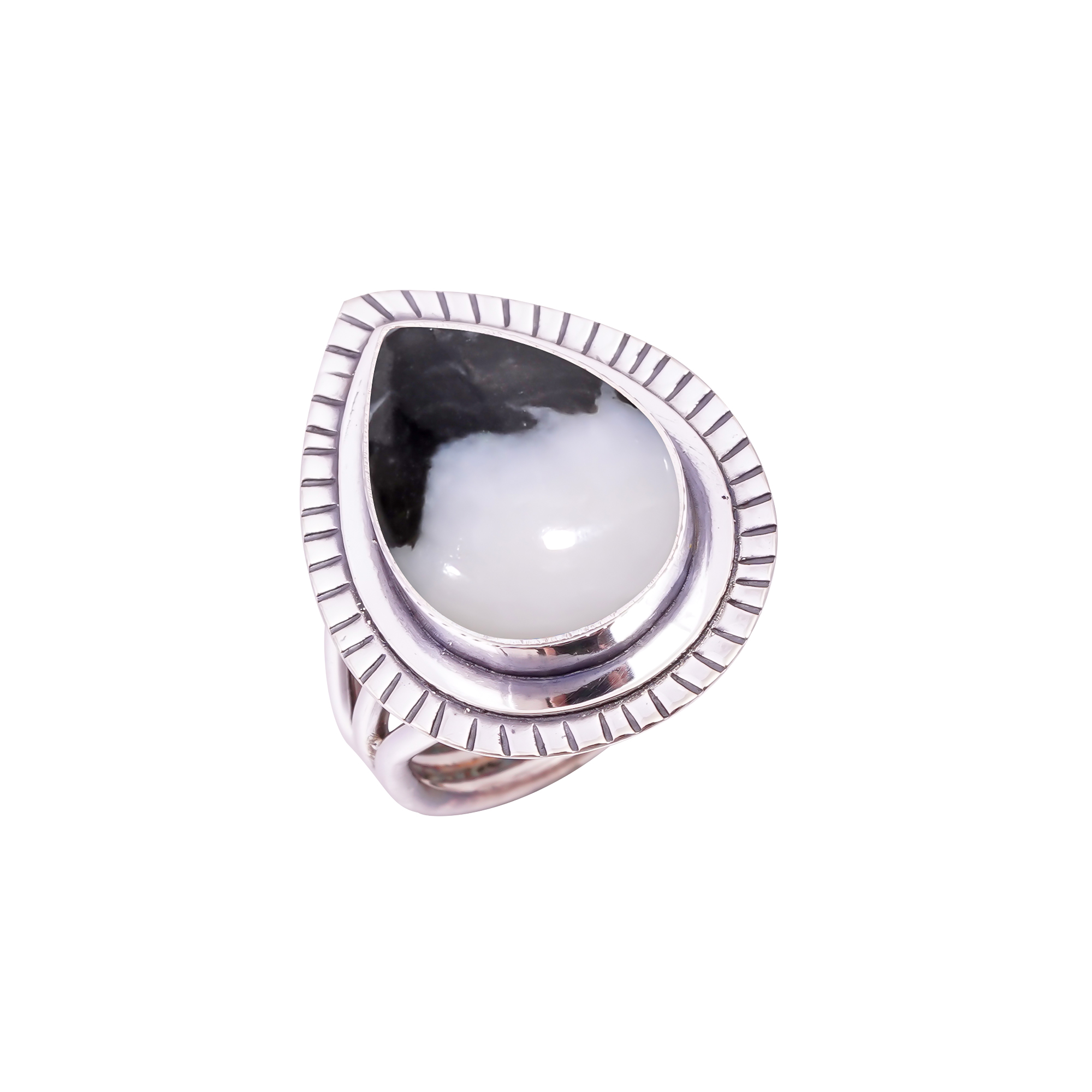 White Buffalo Turquoise - Nevada Gemstone 925 Sterling Silver Ring