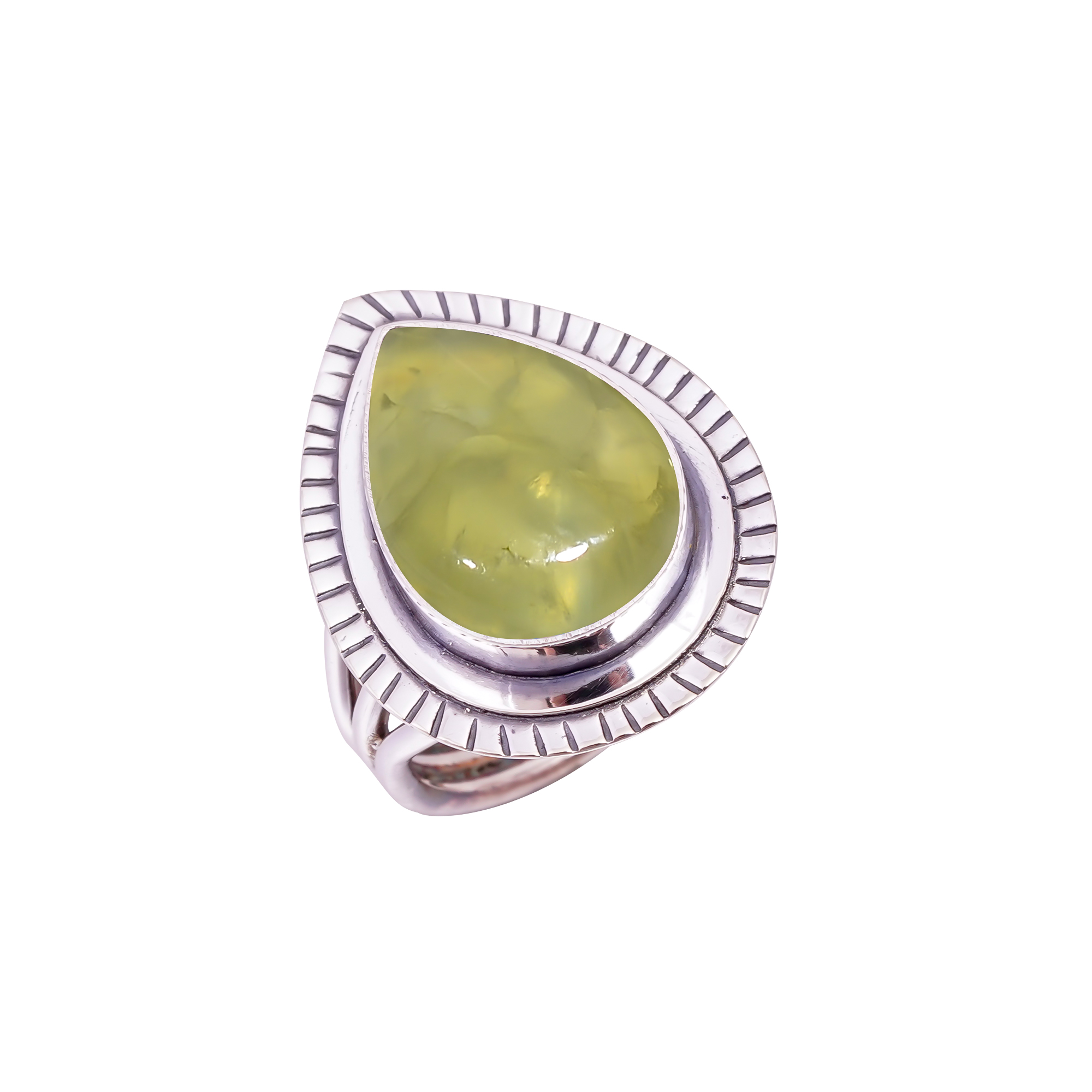 Prehnite - South Africa Gemstone 925 Sterling Silver Ring