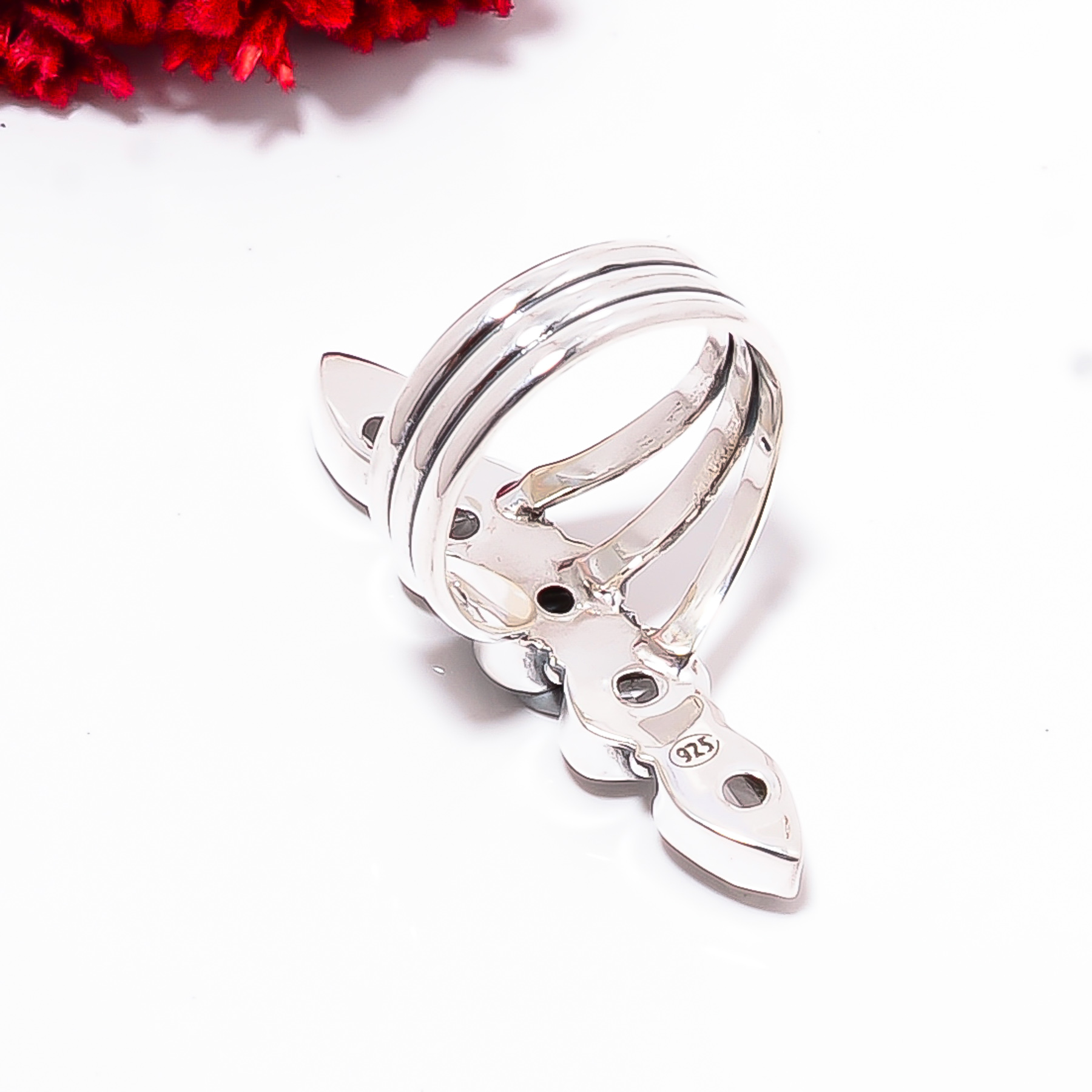 Smokey - Simulated  & Smokey - Simulated 925 Sterling Silver Ring