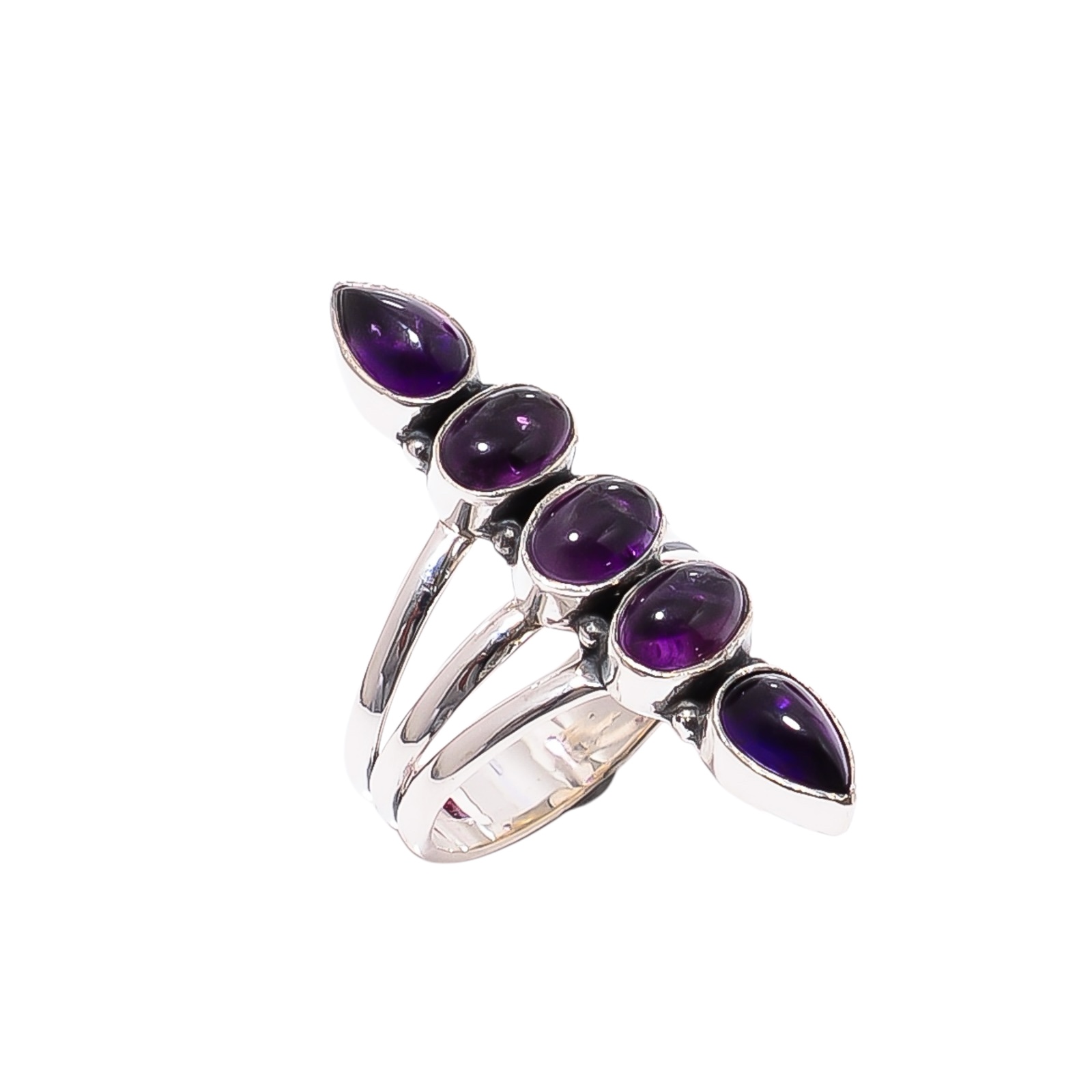 Purple Amethyst - Mashamba  & Purple Amethyst - Mashamba 925 Sterling Silver Ring