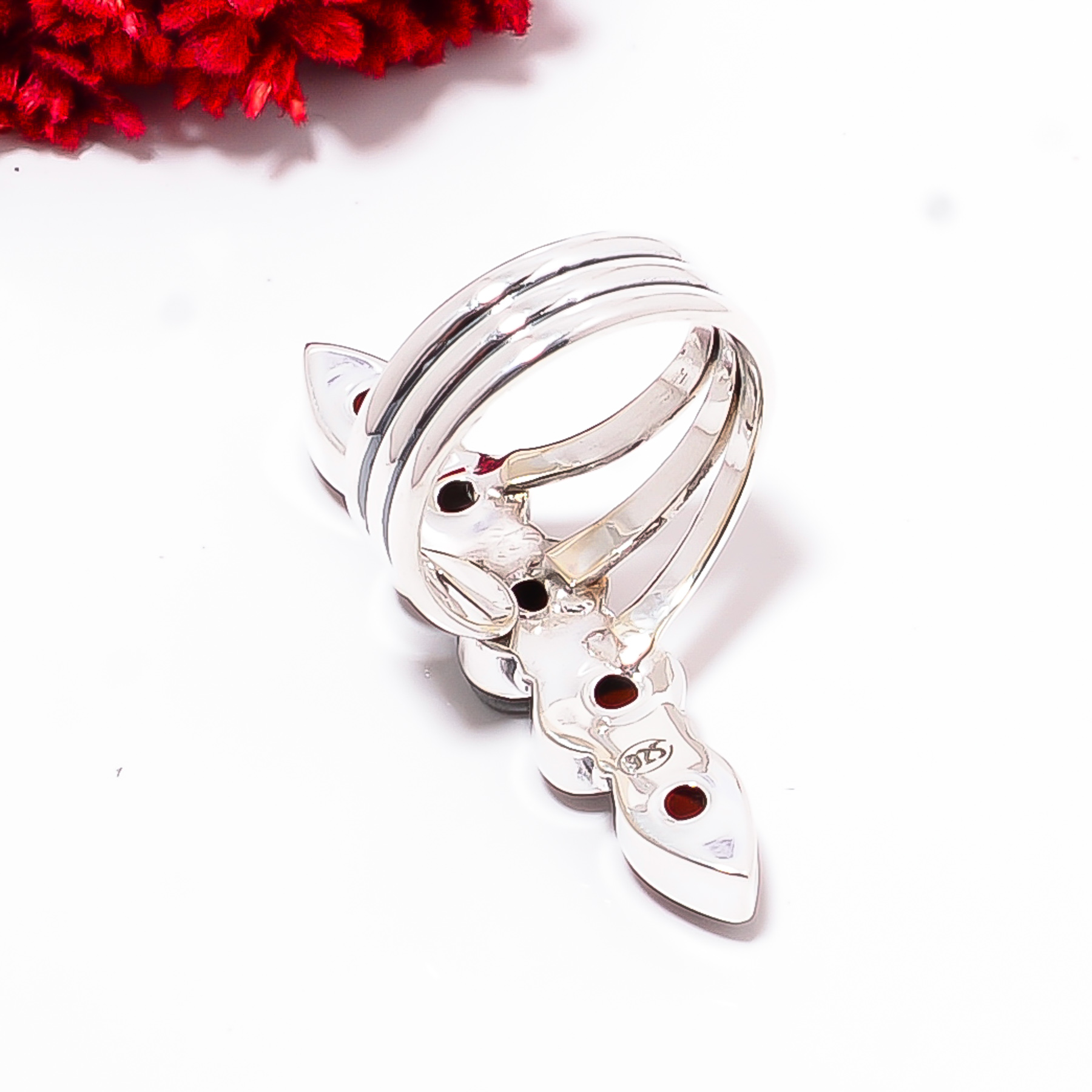 Red Garnet - Mozambique  & Red Garnet - Mozambique 925 Sterling Silver Ring