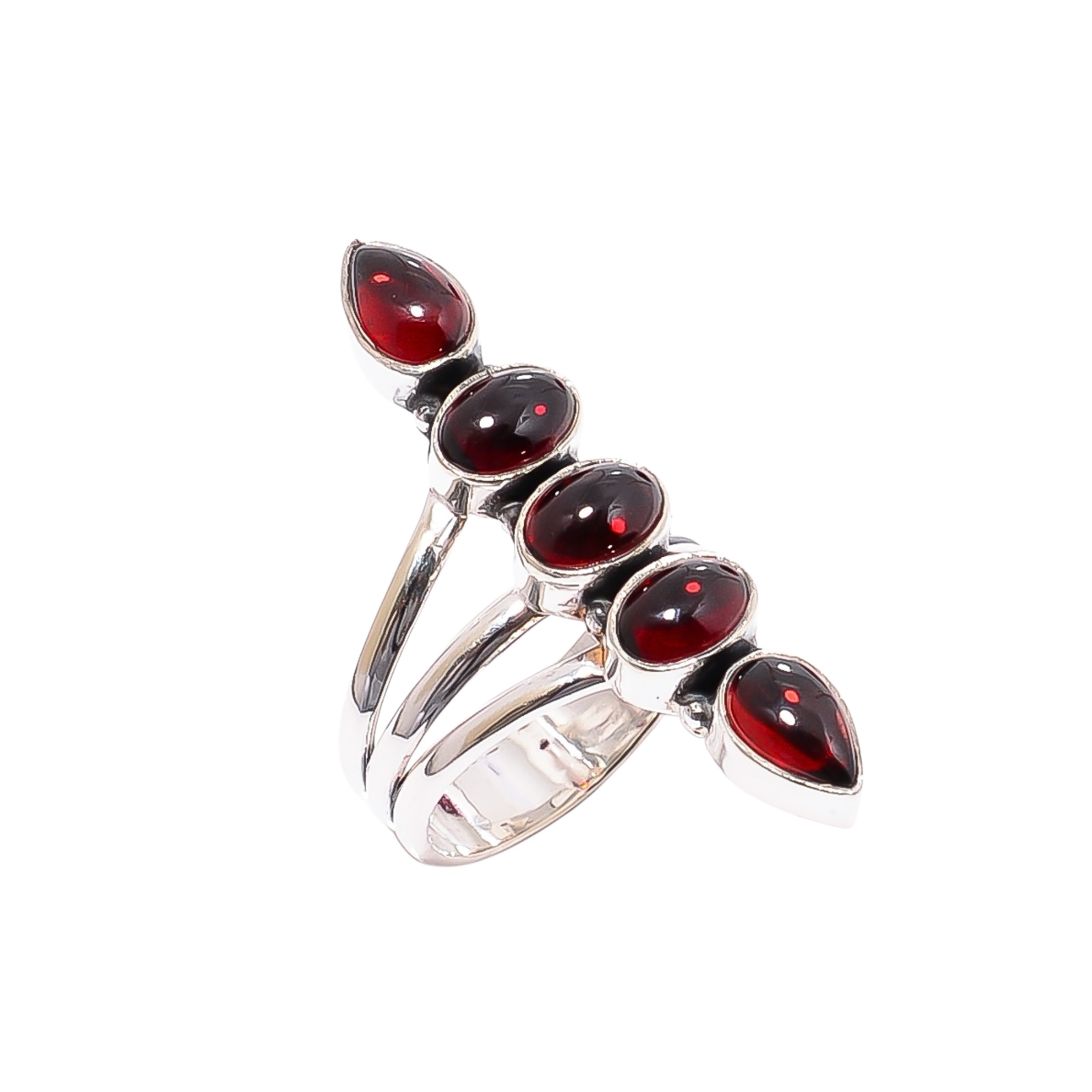 Red Garnet - Mozambique  & Red Garnet - Mozambique 925 Sterling Silver Ring