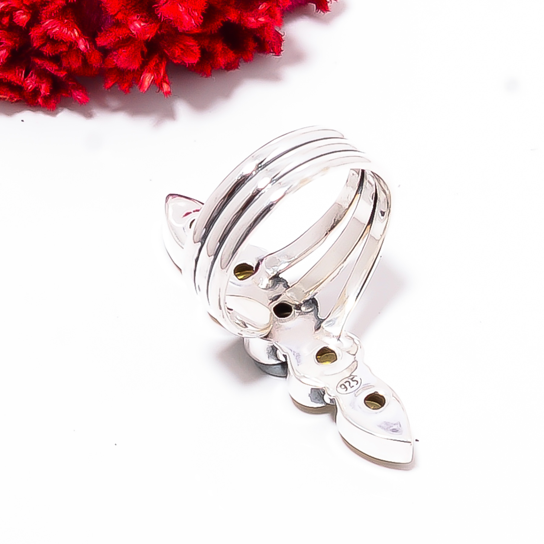 Citrine - Simulated  & Citrine - Simulated 925 Sterling Silver Ring