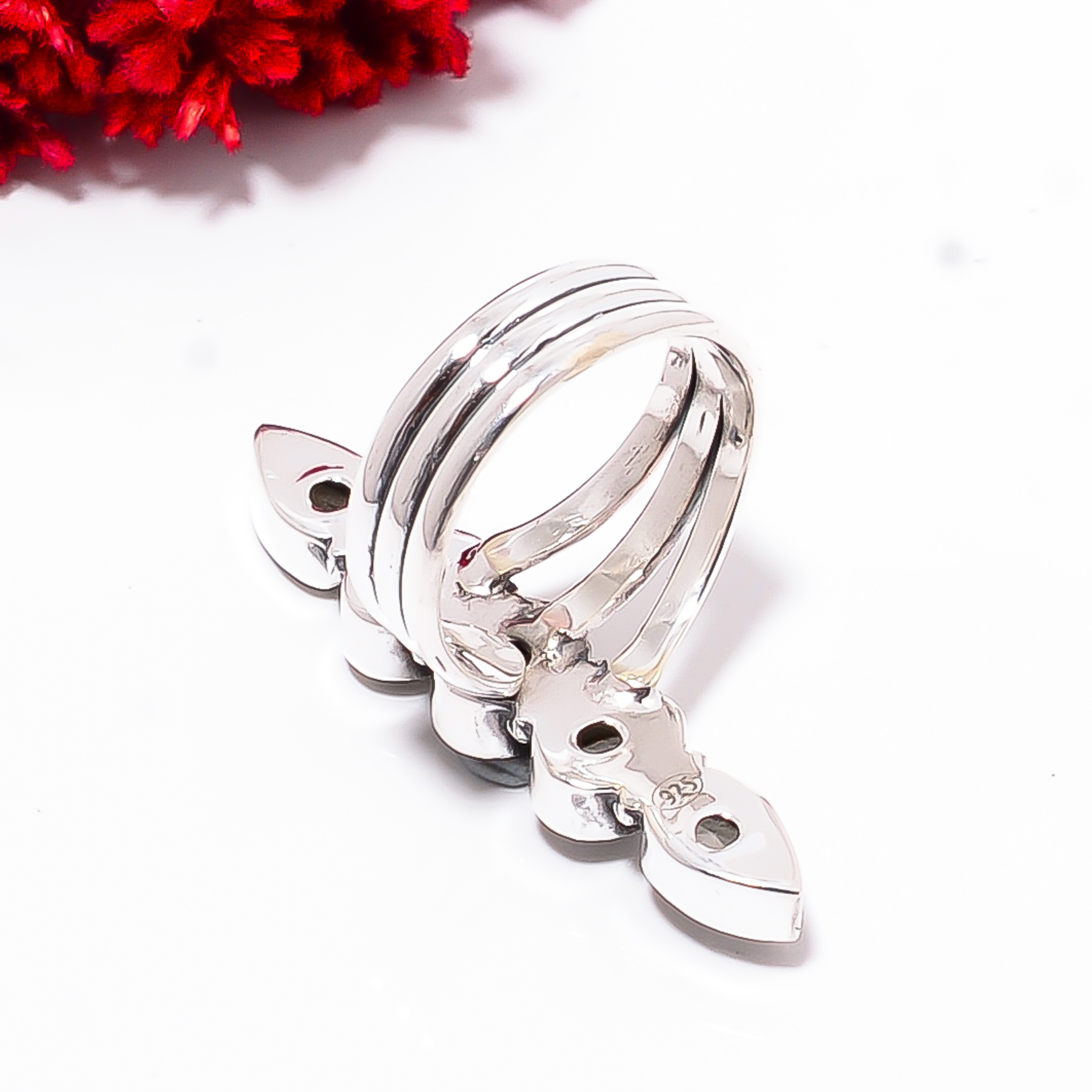 White Topaz - Simulated  & White Topaz - Simulated 925 Sterling Silver Ring