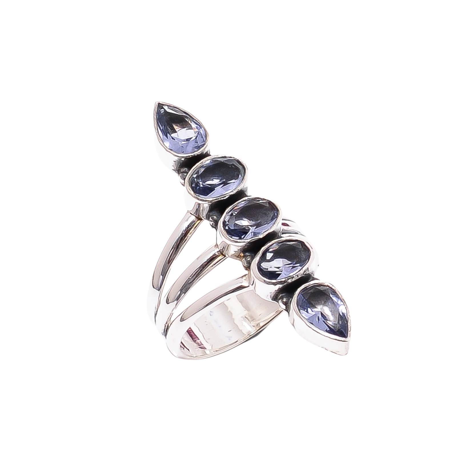 Iolite - Simulated  & Iolite - Simulated 925 Sterling Silver Ring