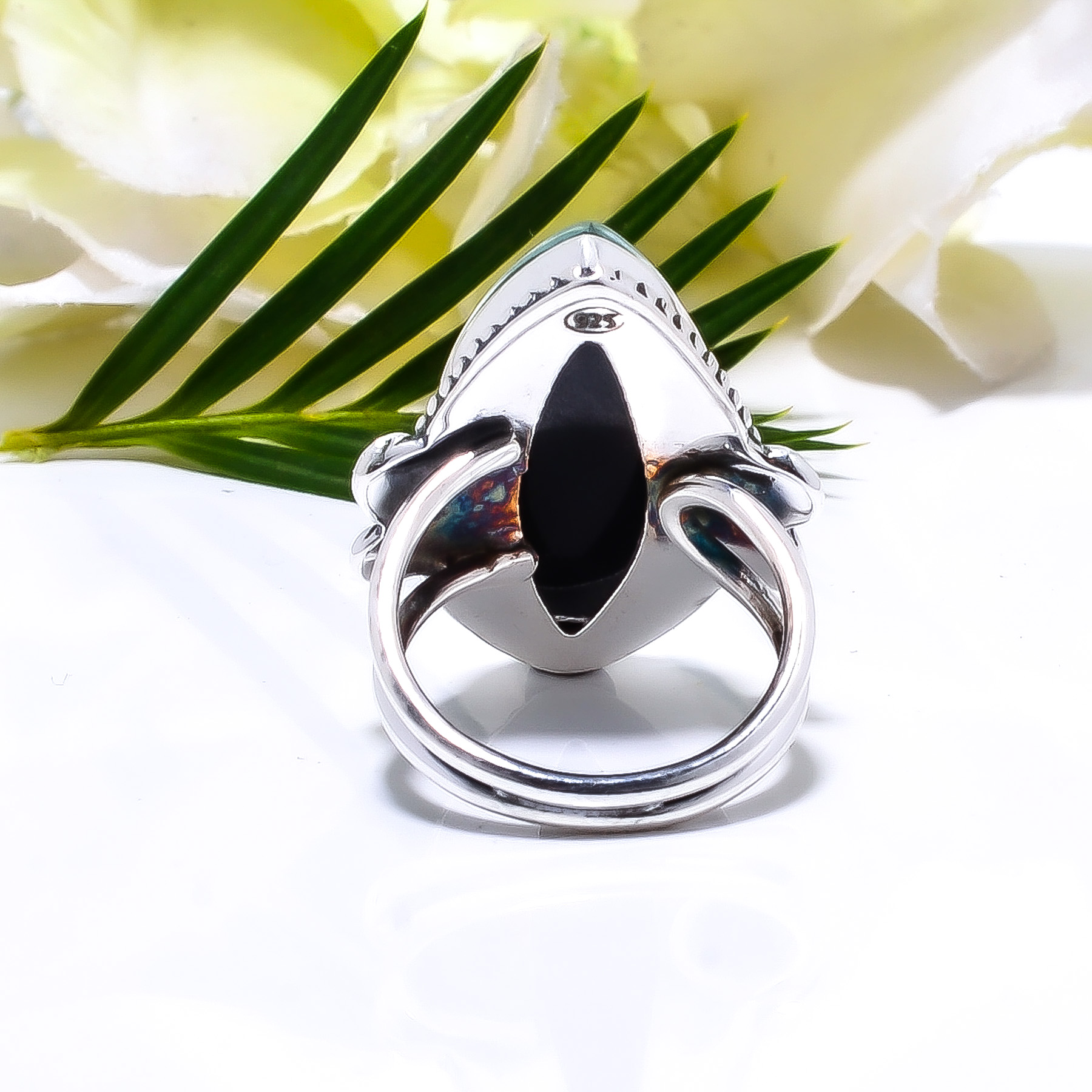 Triplet Opal - Simulated Gemstone 925 Sterling Silver Ring