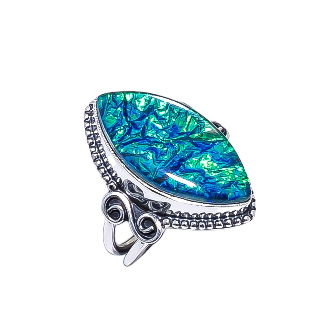 Triplet Opal - Simulated Gemstone 925 Sterling Silver Ring