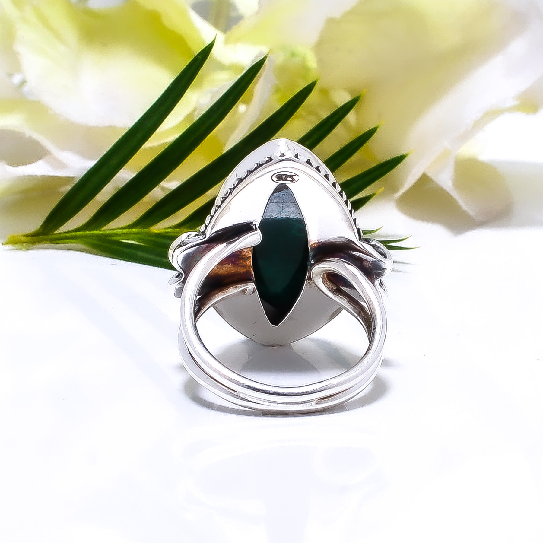 Malachite - Congo Gemstone 925 Sterling Silver Ring