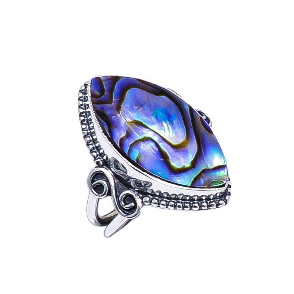 Mermaid Dream Abalone Shell - Australia Gemstone 925 Sterling Silver Ring
