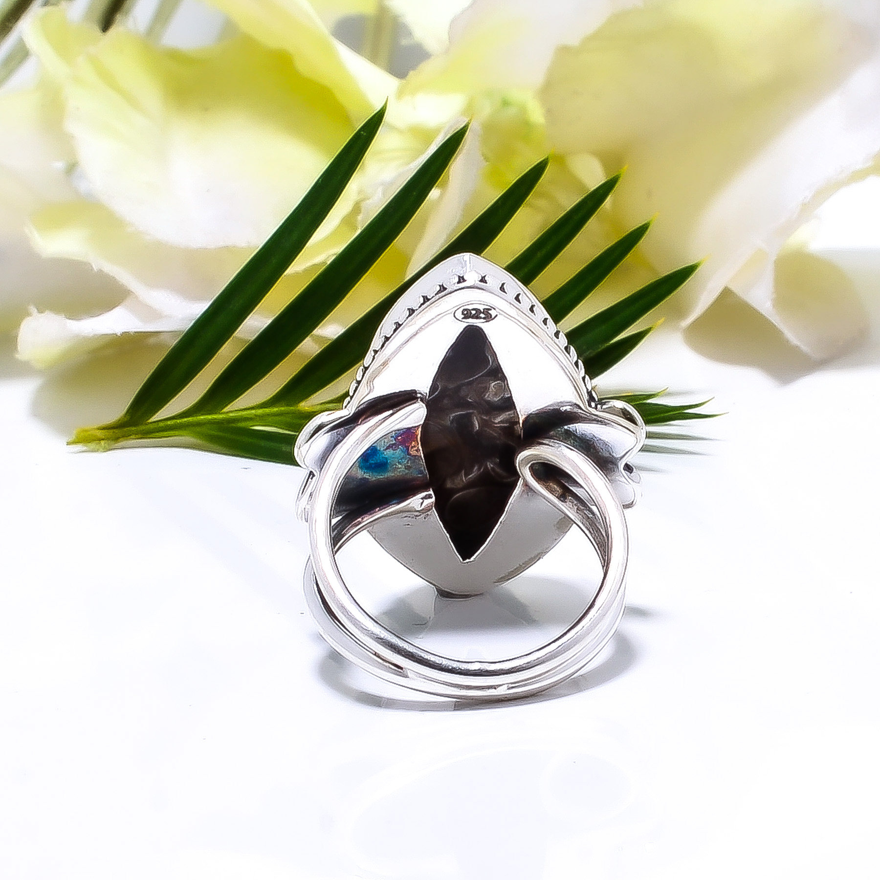 Turritella Agate - Wyoming Gemstone 925 Sterling Silver Ring
