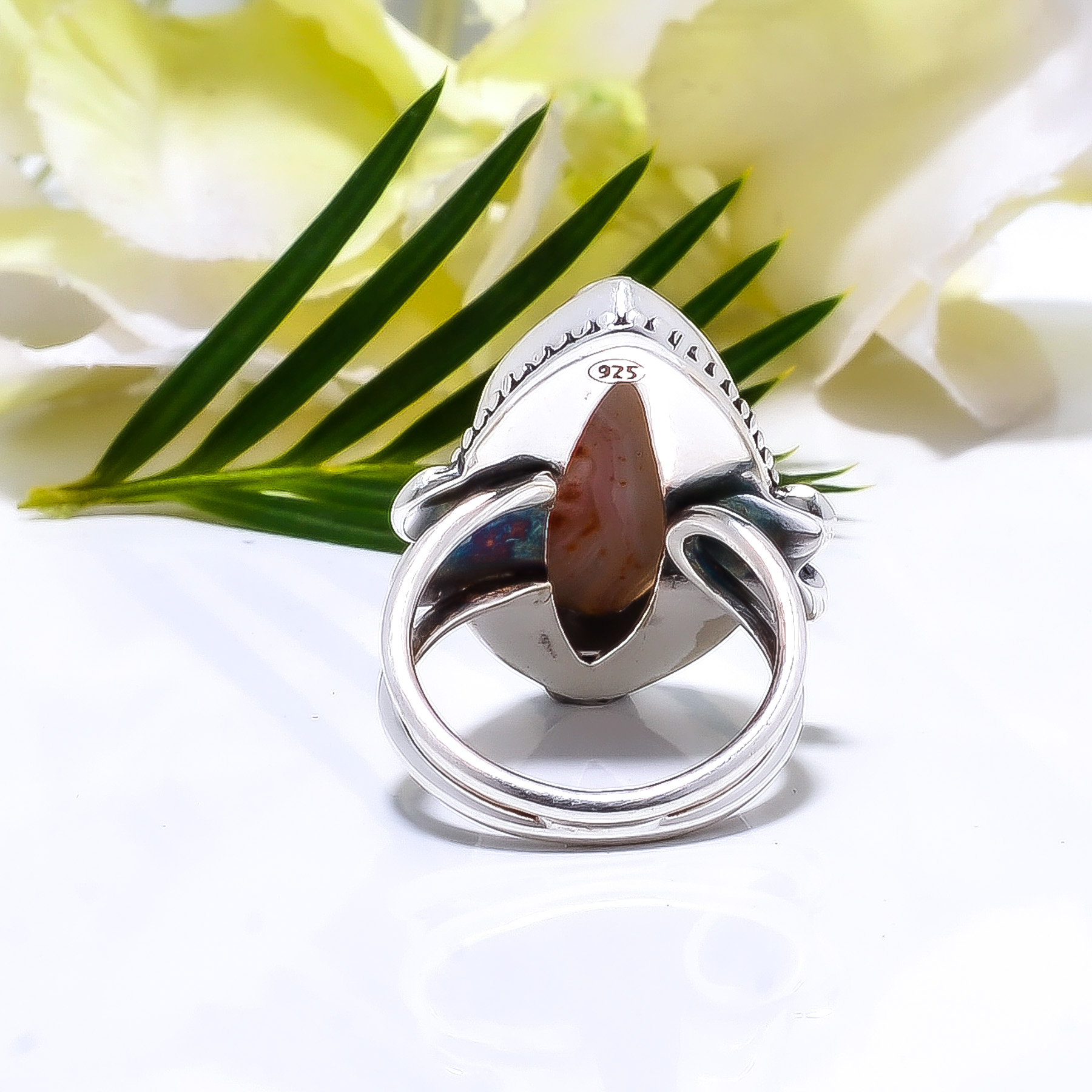 Crazy Lace Agate - Australia Gemstone 925 Sterling Silver Ring