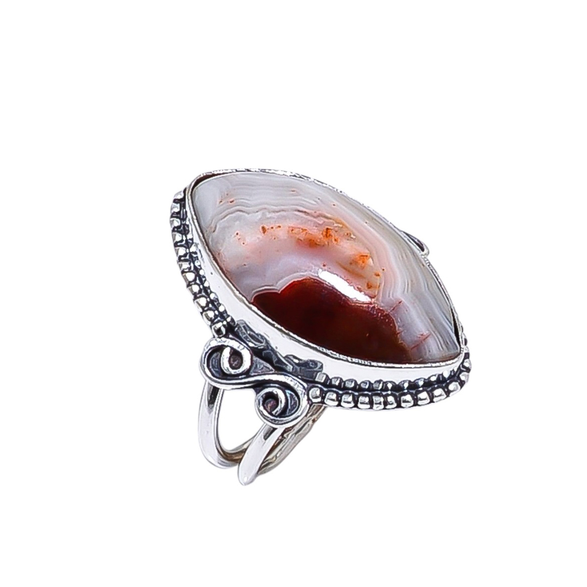 Crazy Lace Agate - Australia Gemstone 925 Sterling Silver Ring