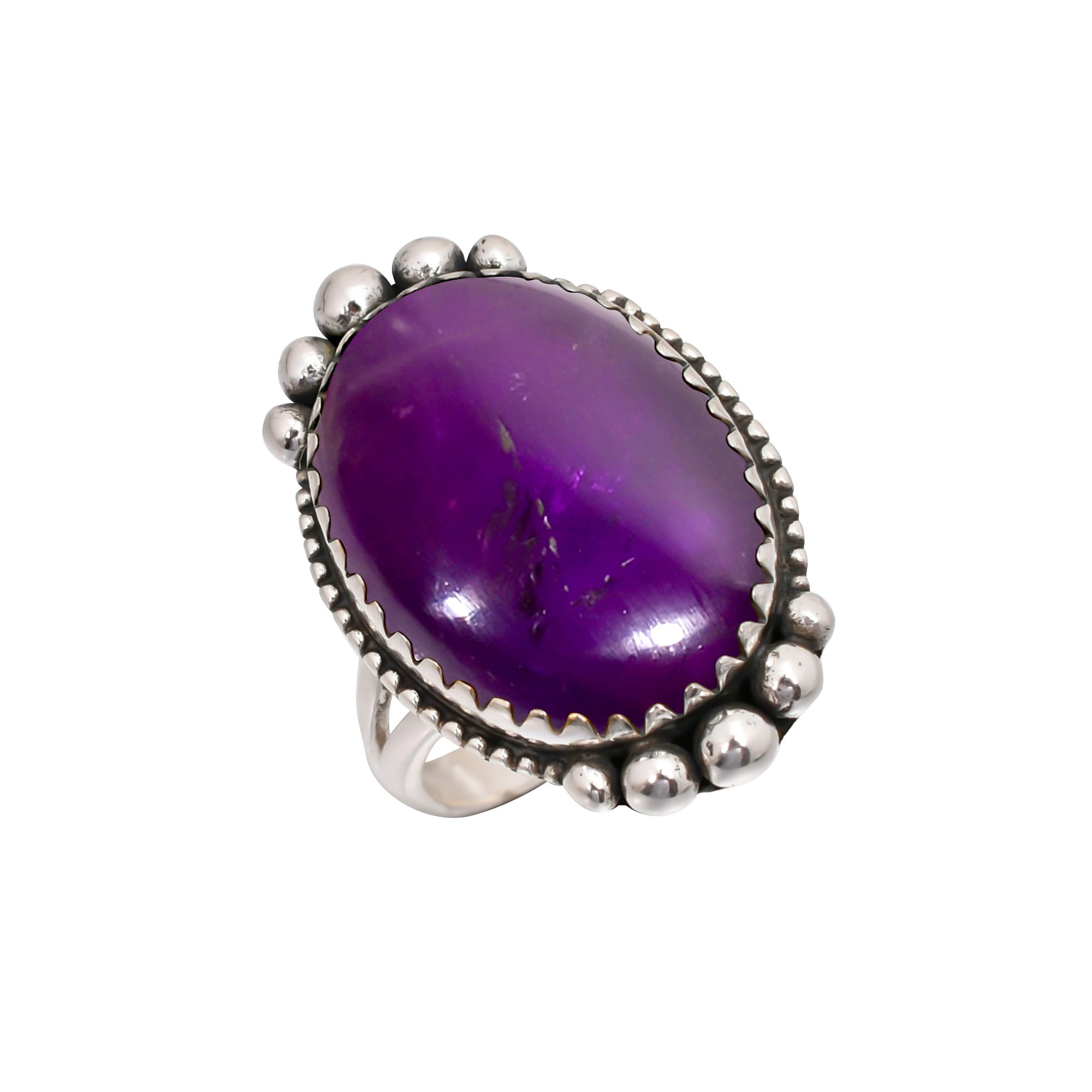 Purple Amethyst - Mashamba Gemstone 925 Sterling Silver Ring