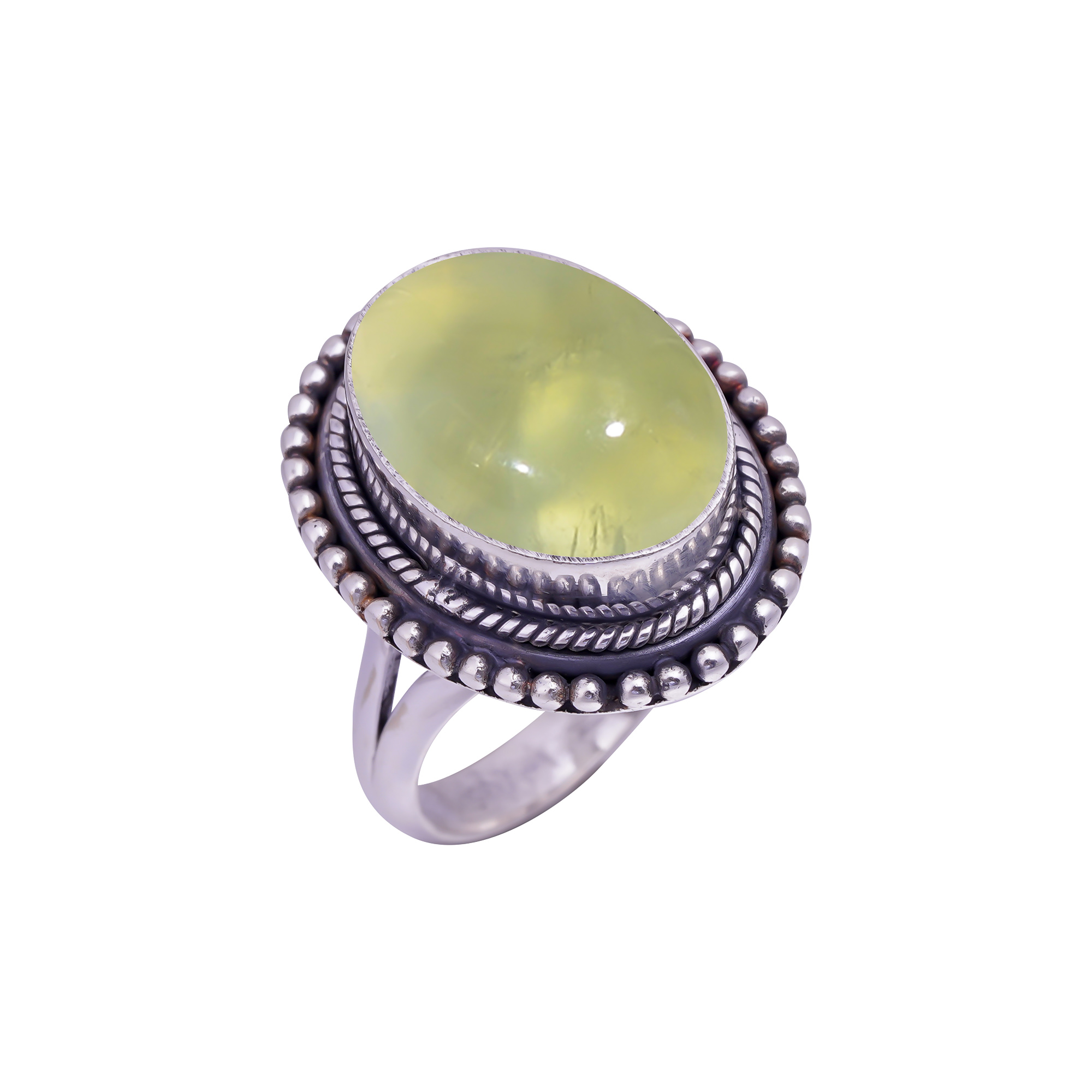 Prehnite - South Africa Gemstone 925 Sterling Silver Ring