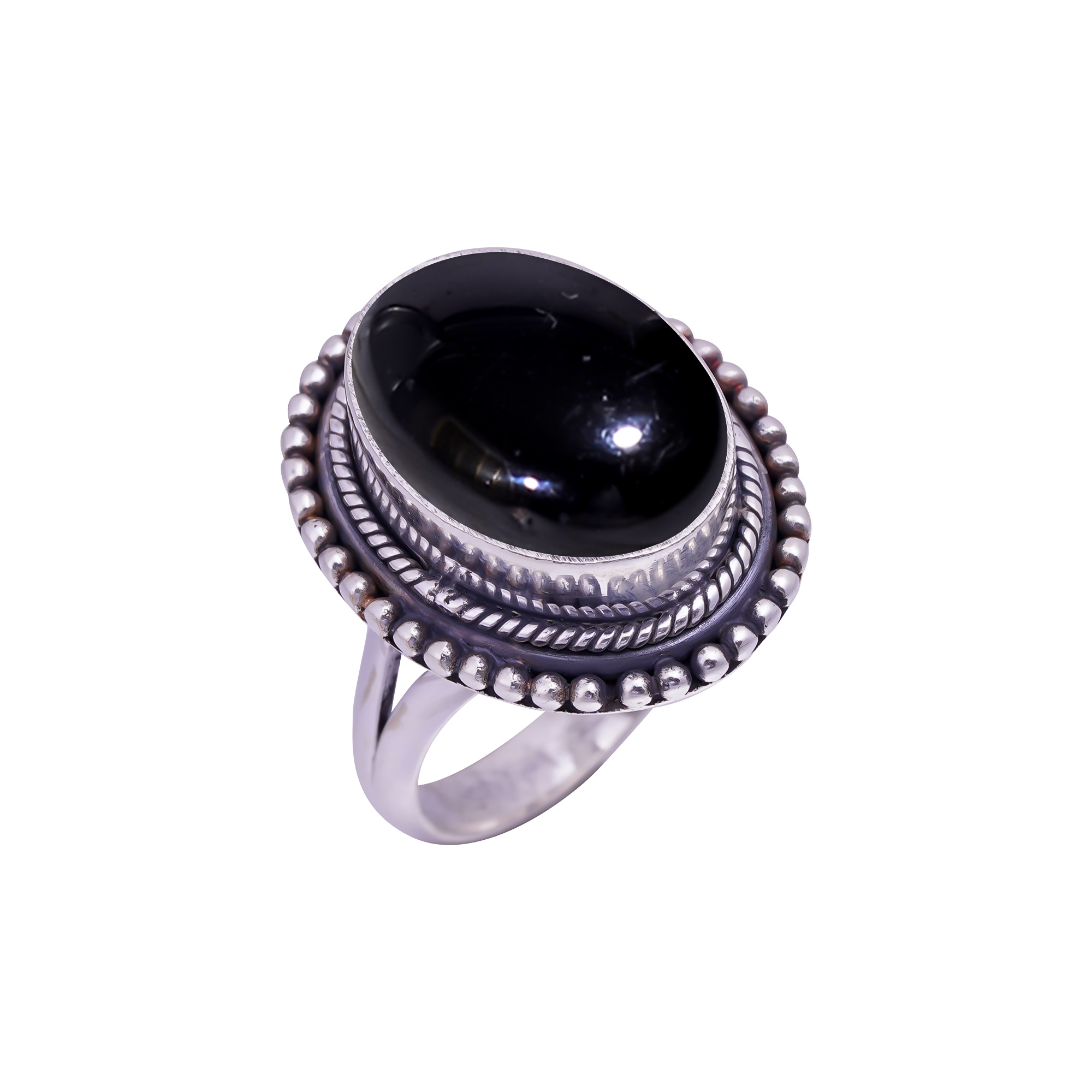 Black Onyx - Brazil Gemstone 925 Sterling Silver Ring