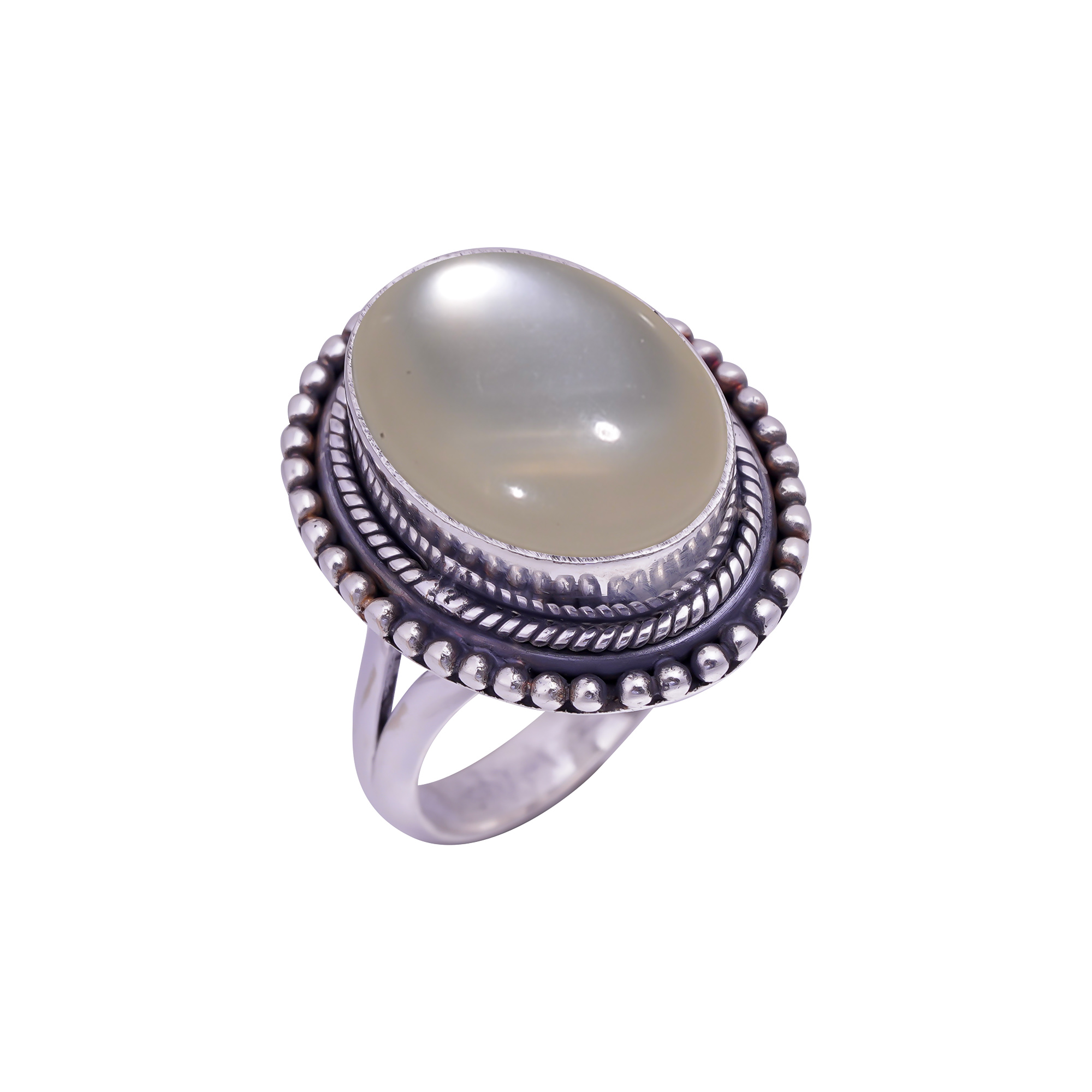 Mabe Pearl - Simulated Gemstone 925 Sterling Silver Ring
