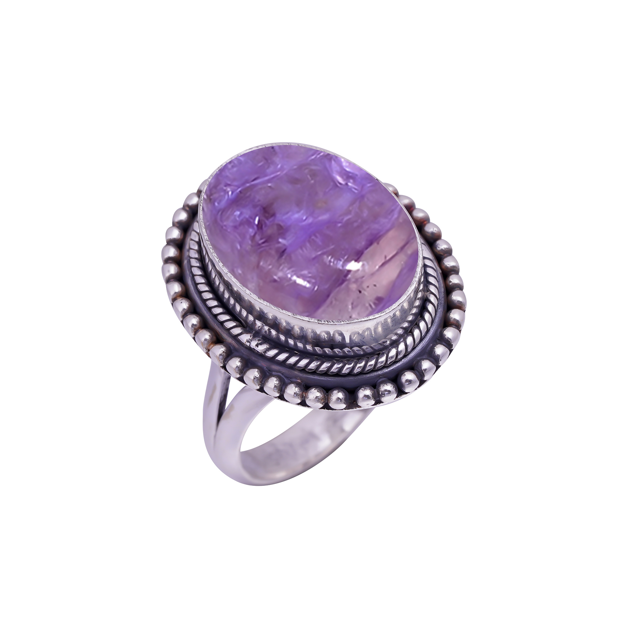 Purple Charoite - Siberia Gemstone 925 Sterling Silver Ring