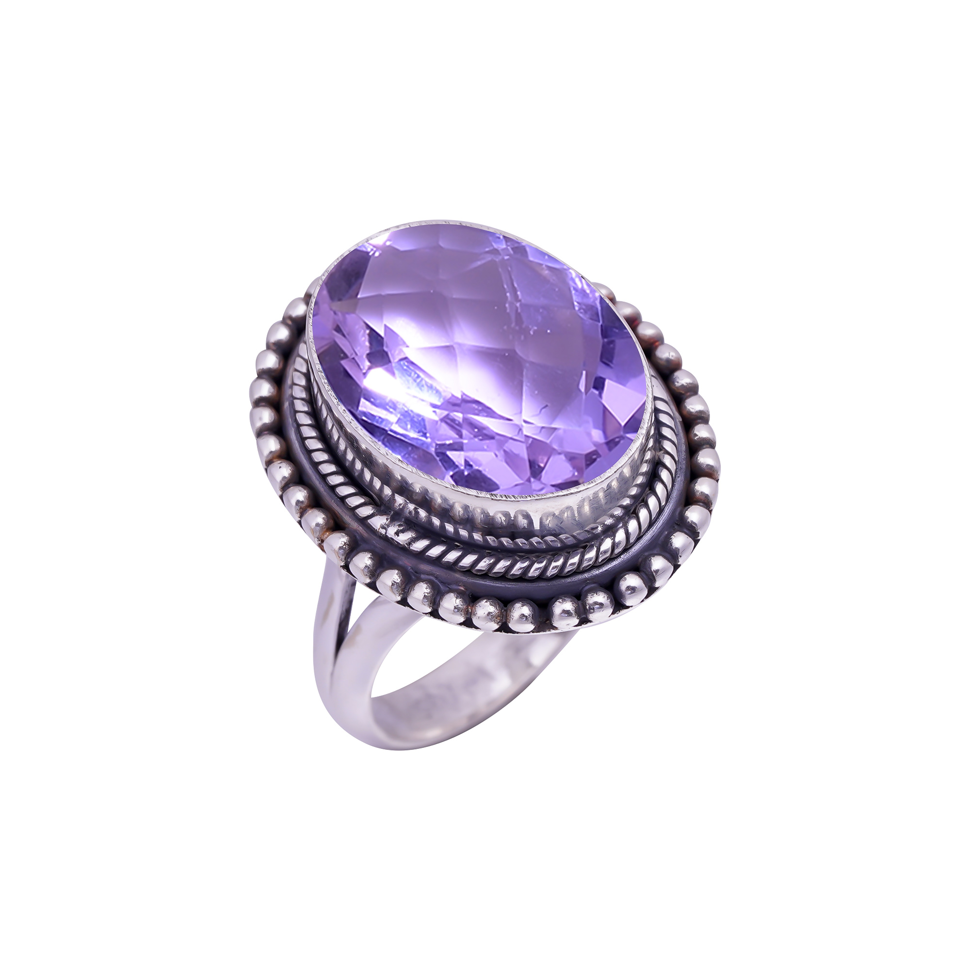 Colour Changing Alexandrite - Simulated Gemstone 925 Sterling Silver Ring