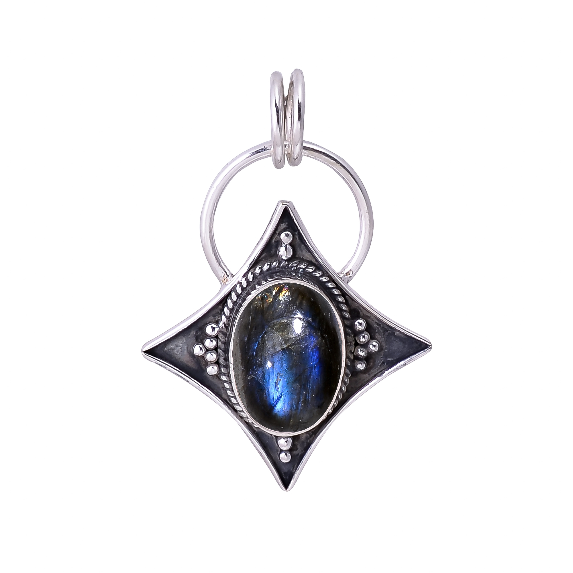 Labradorite - Madagascar 925 Solid Sterling Silver Pendant