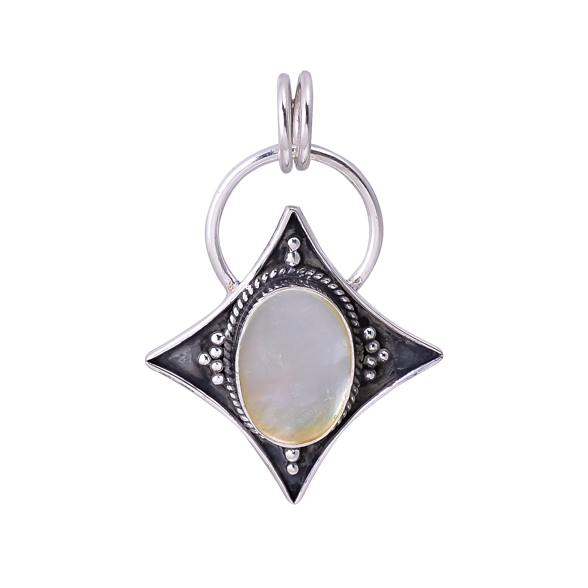 Mother Of Pearl - Australia 925 Solid Sterling Silver Pendant