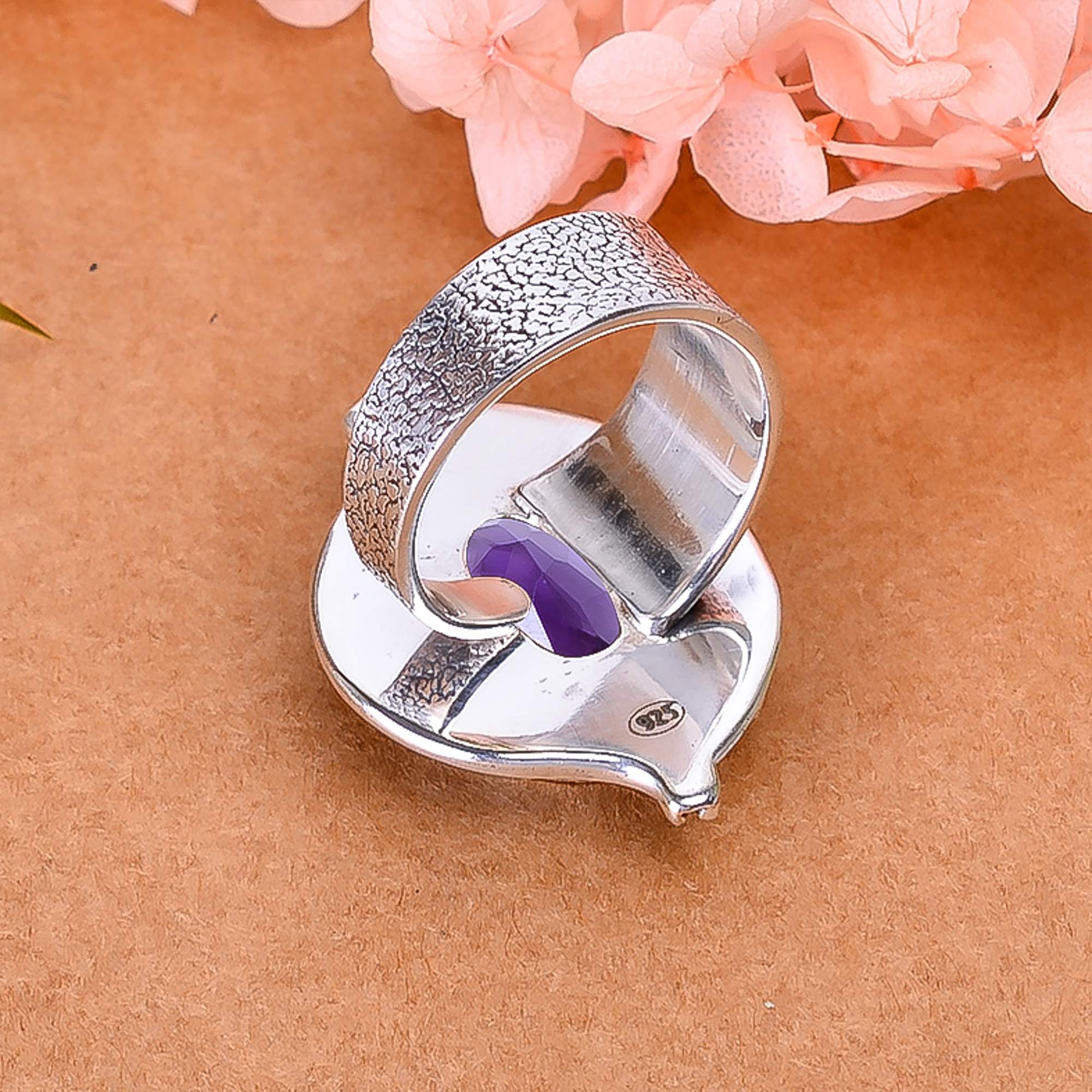 Purple Amethyst - Simulated 925 Sterling Silver Ring