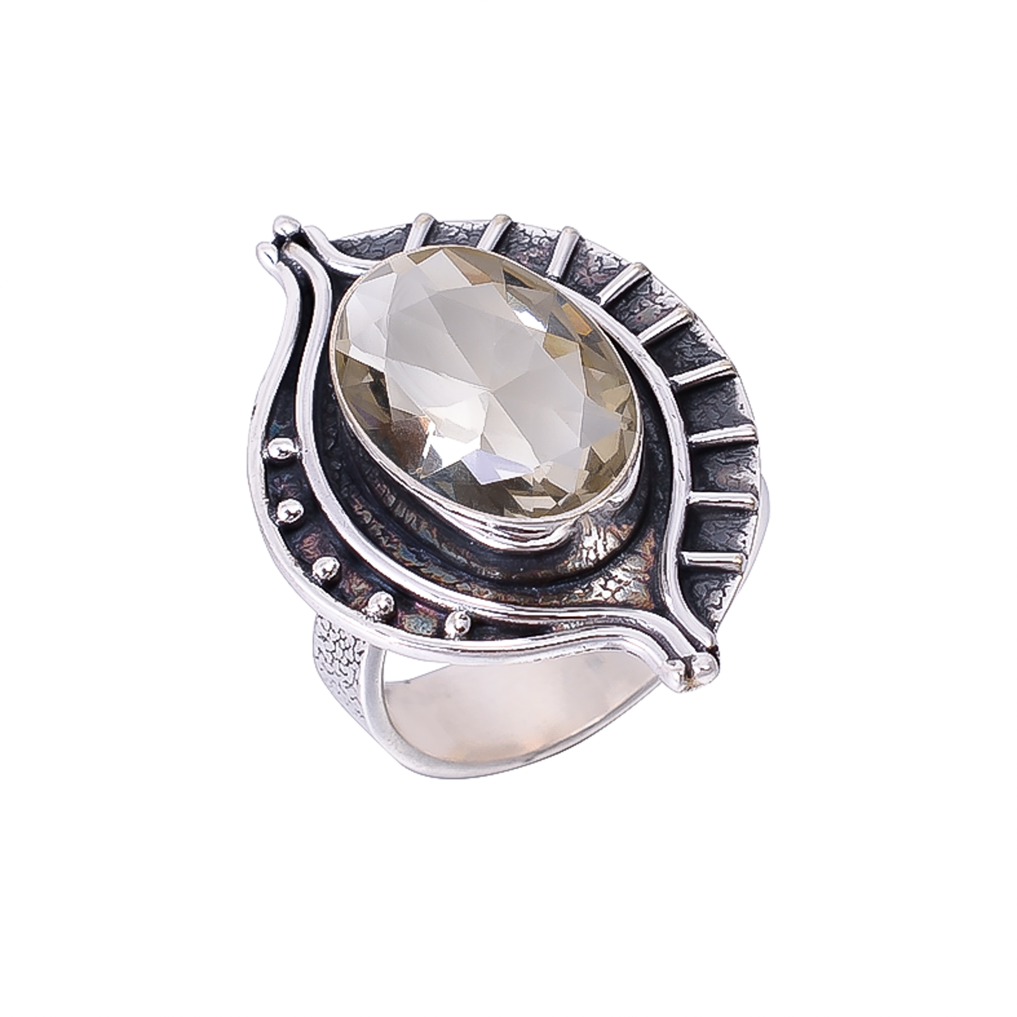 Smokey - Simulated 925 Sterling Silver Ring