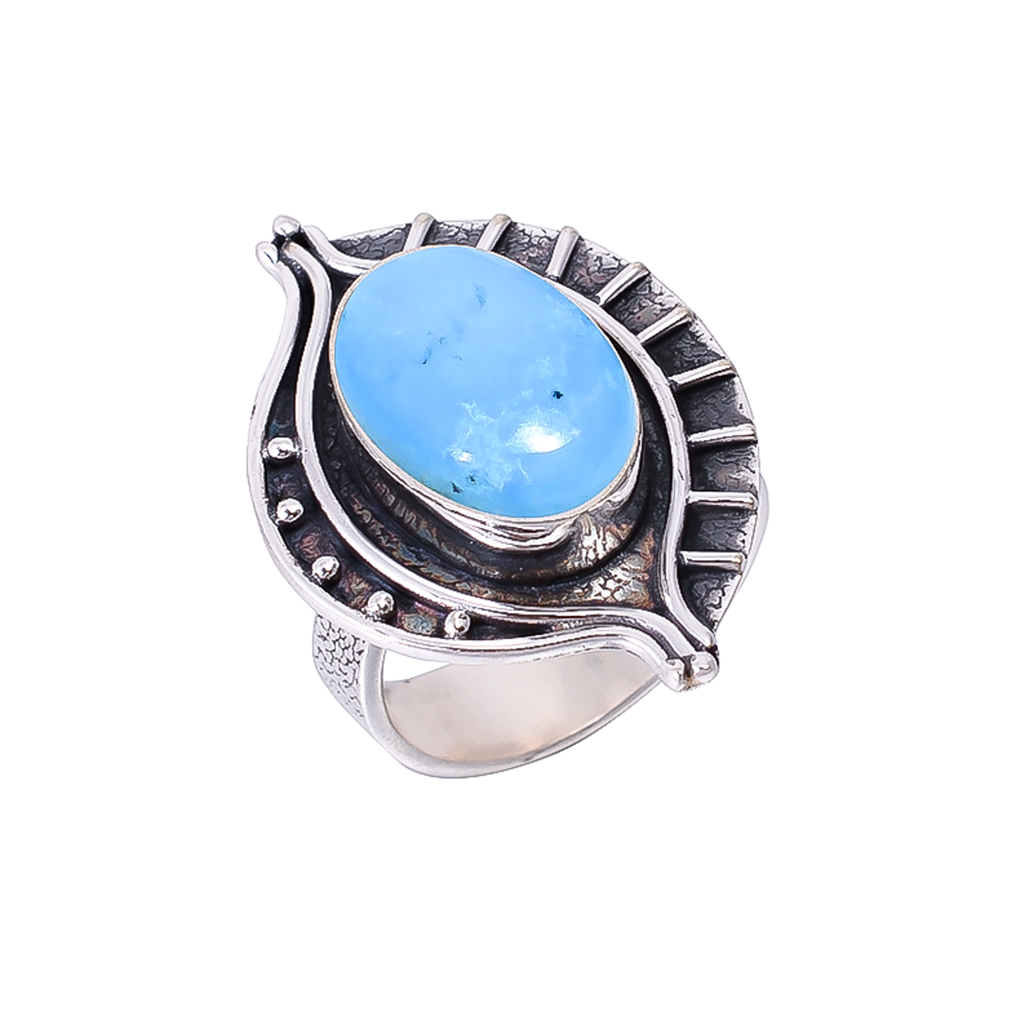 Magnesite Turquoise 925 Sterling Silver Ring