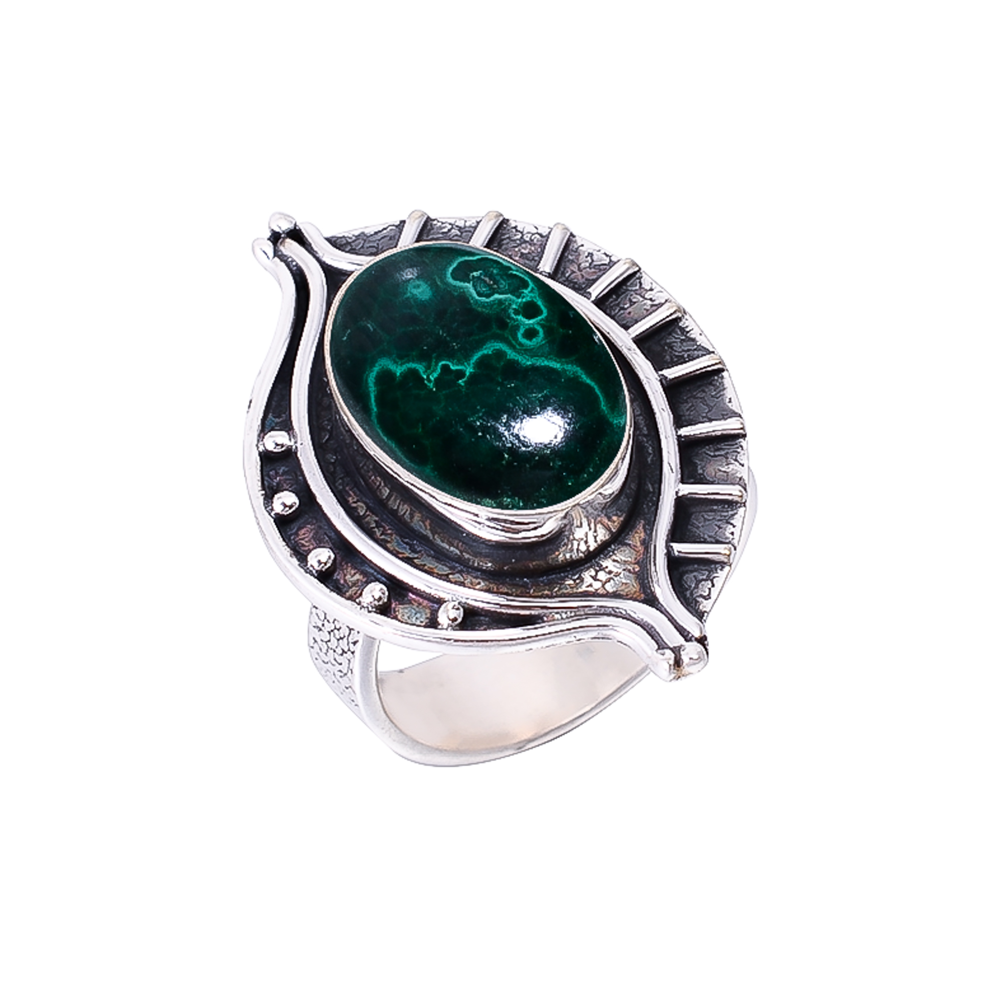 Malachite - Congo 925 Sterling Silver Ring