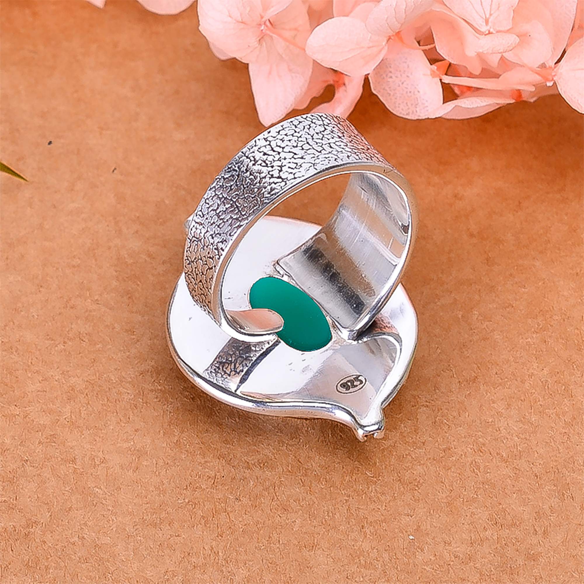 Green Onyx 925 Sterling Silver Ring