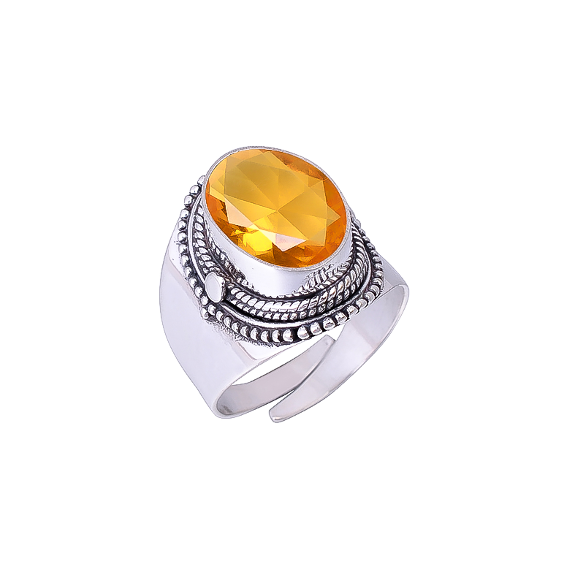 Citrine - Simulated 925 Sterling Silver Ring