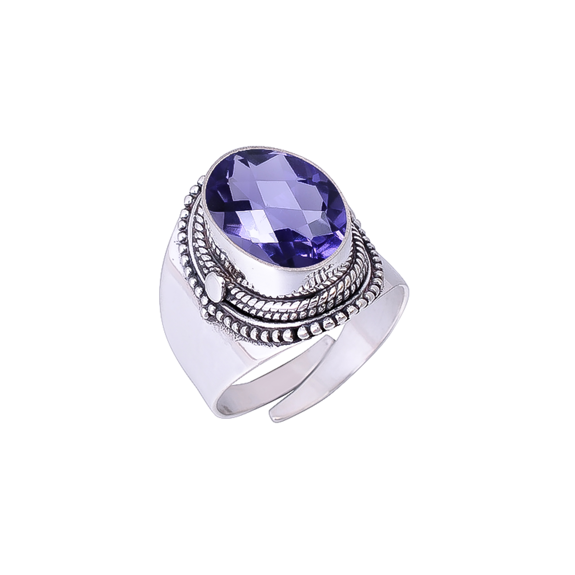 Iolite - Simulated 925 Sterling Silver Ring
