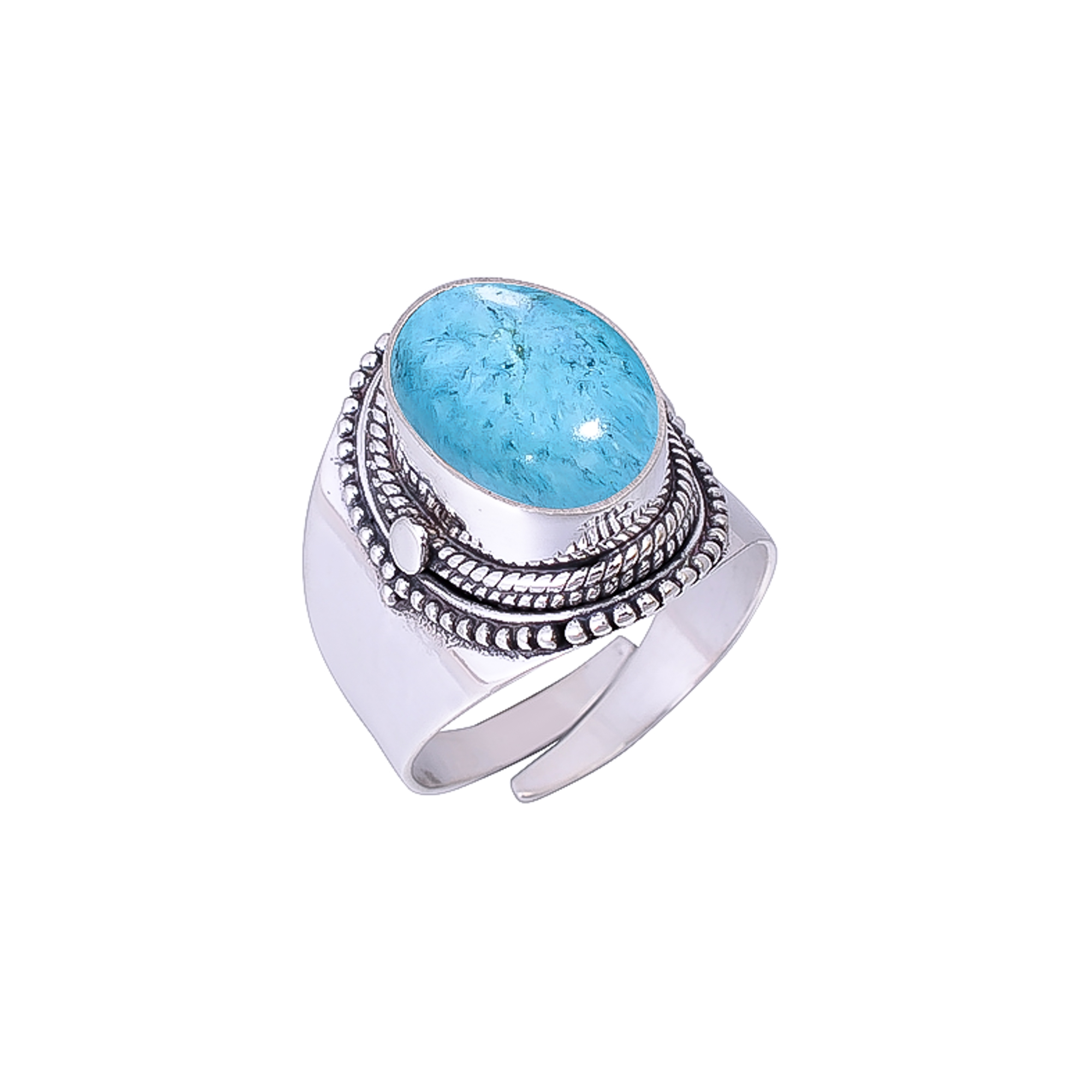 Turquoise - Tibet 925 Sterling Silver Ring