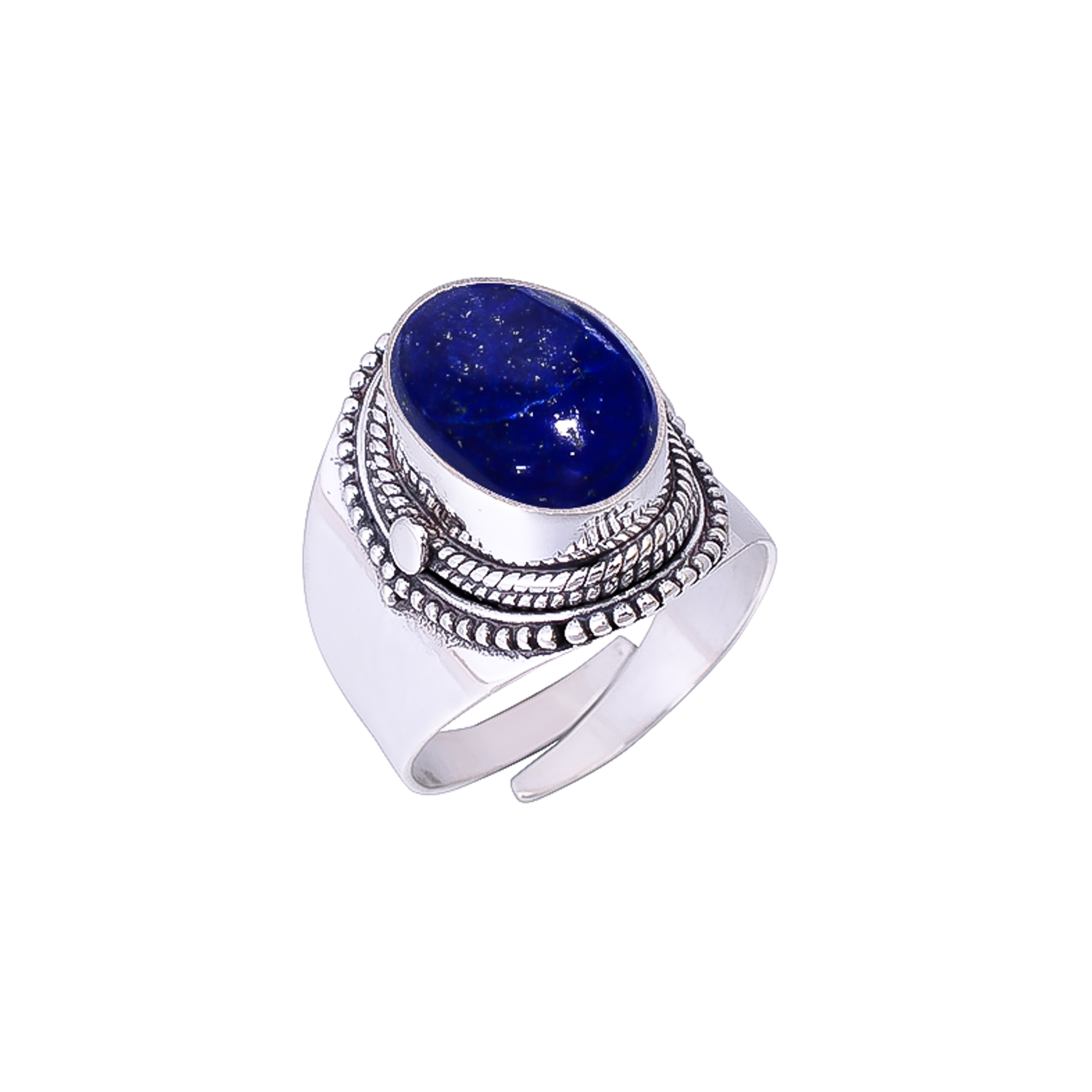 Natural Lapis Lazuli - Afghanistan 925 Sterling Silver Ring