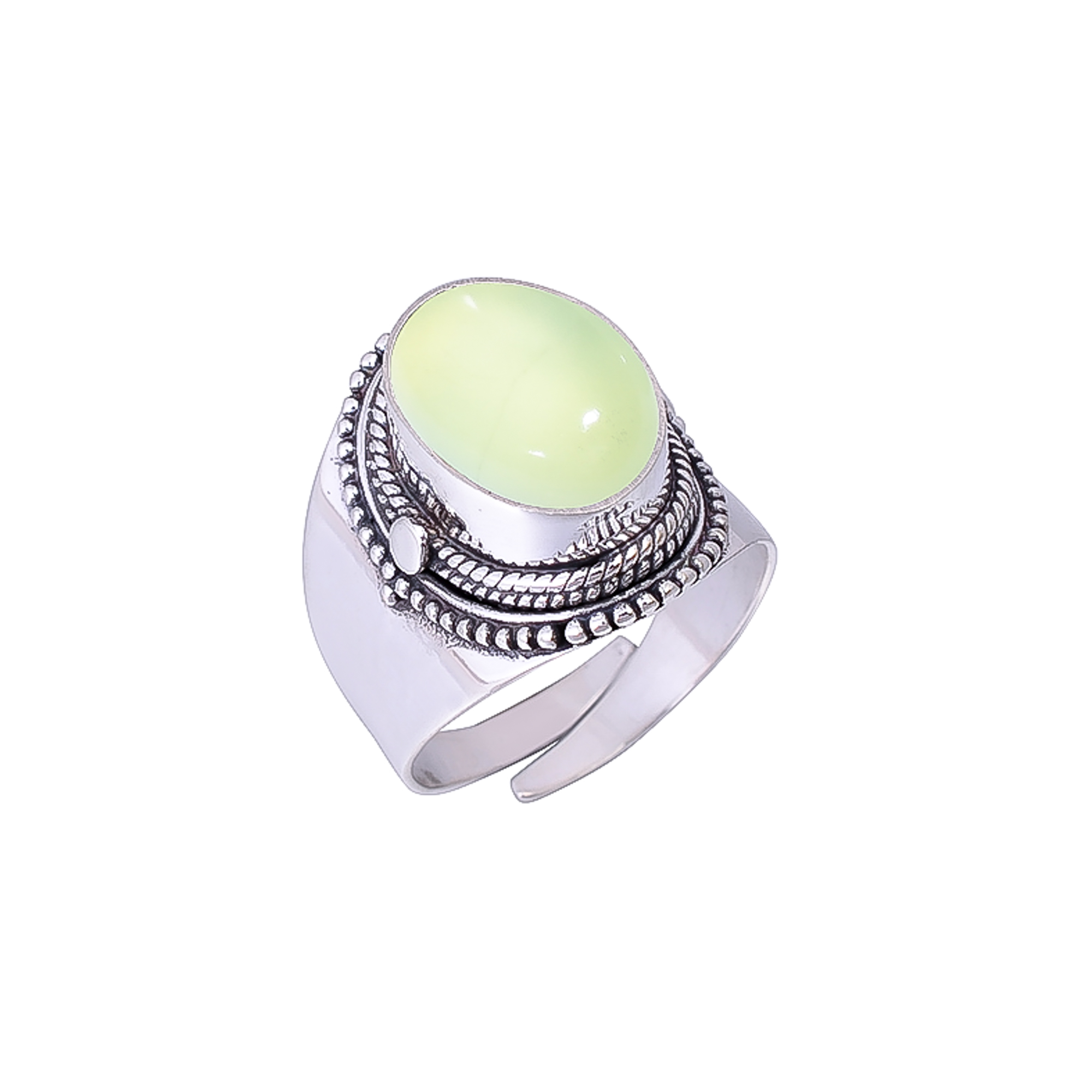 Prehnite - South Africa 925 Sterling Silver Ring