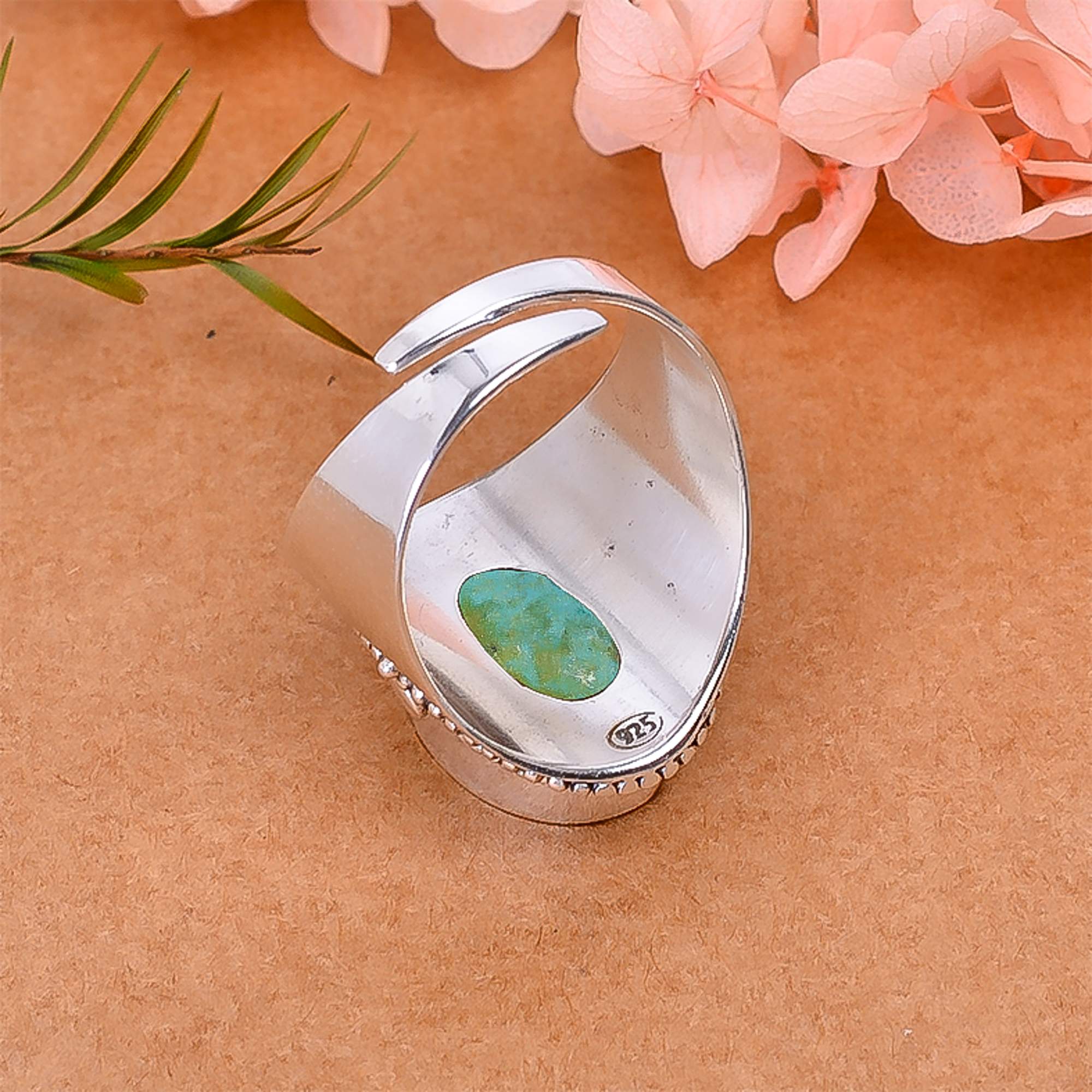 Magnesite Turquoise 925 Sterling Silver Ring
