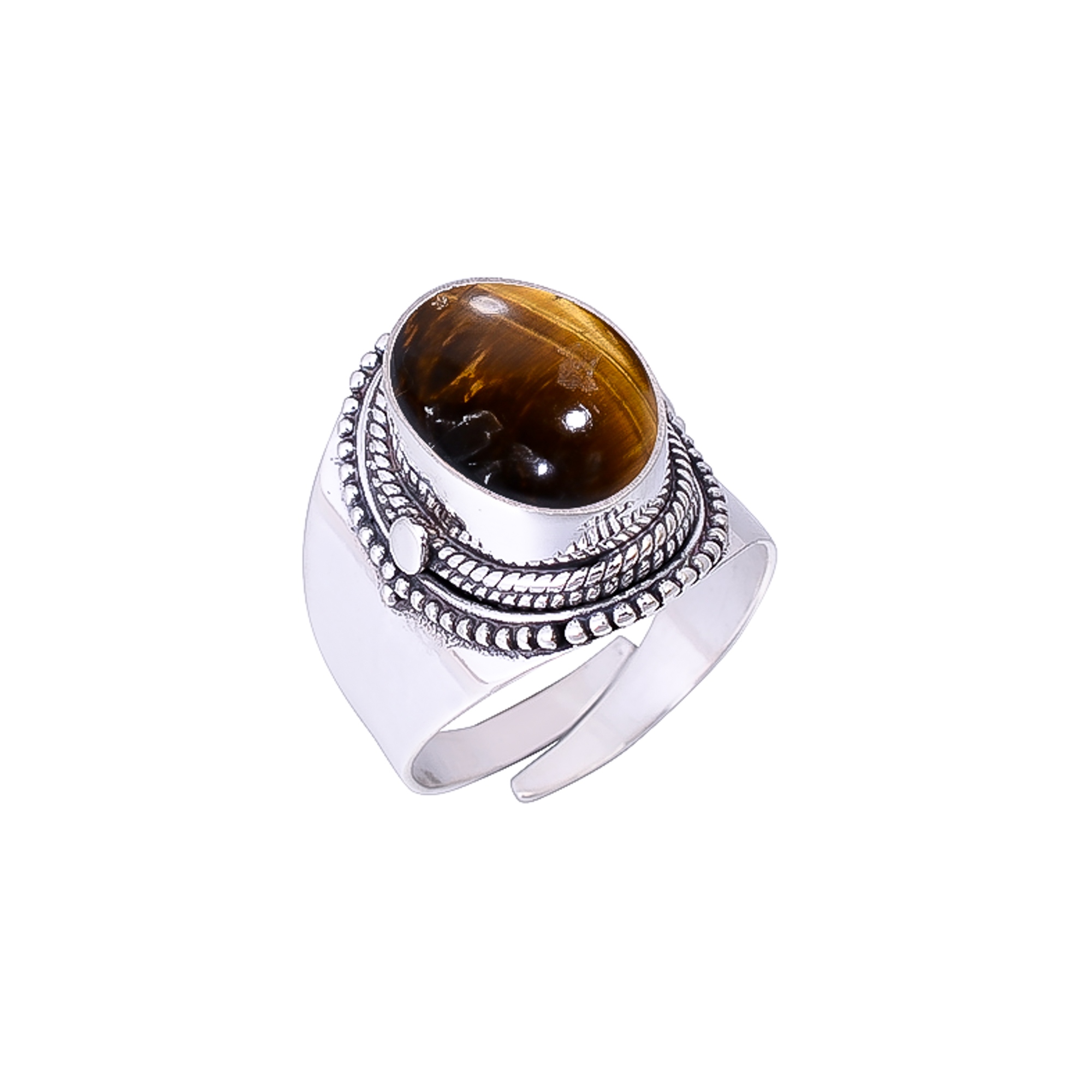 Yellow Tiger Eye - South Africa 925 Sterling Silver Ring