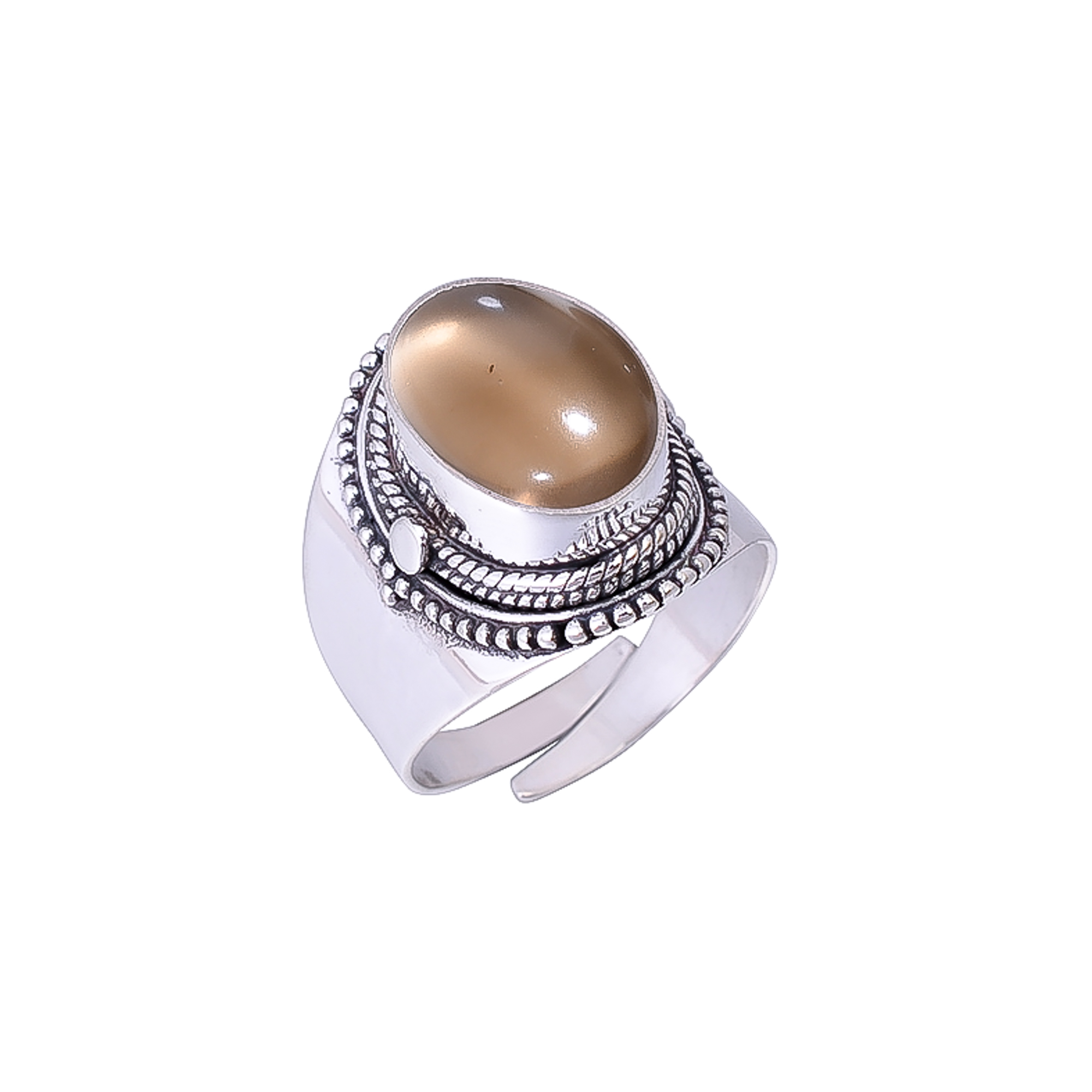 Smoky Quartz - Brazil 925 Sterling Silver Ring
