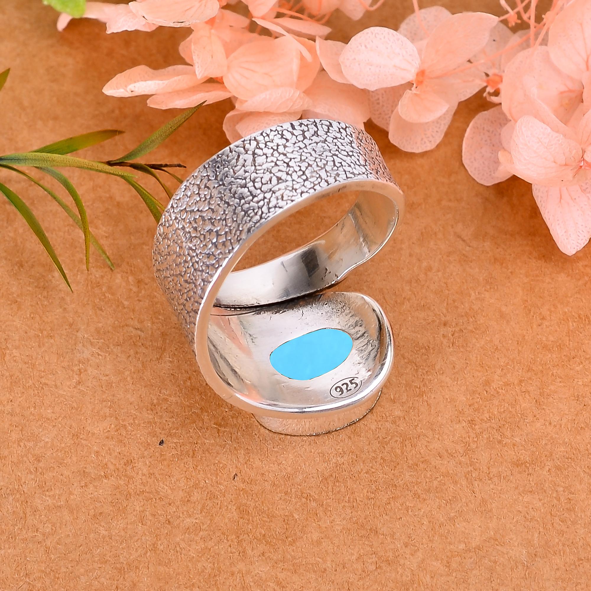 Magnesite Turquoise 925 Sterling Silver Ring