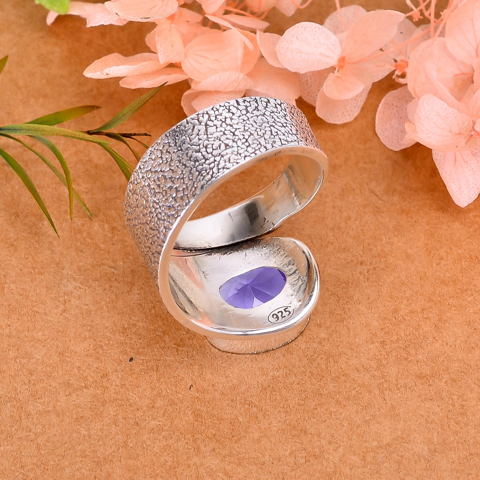 Iolite - Simulated 925 Sterling Silver Ring