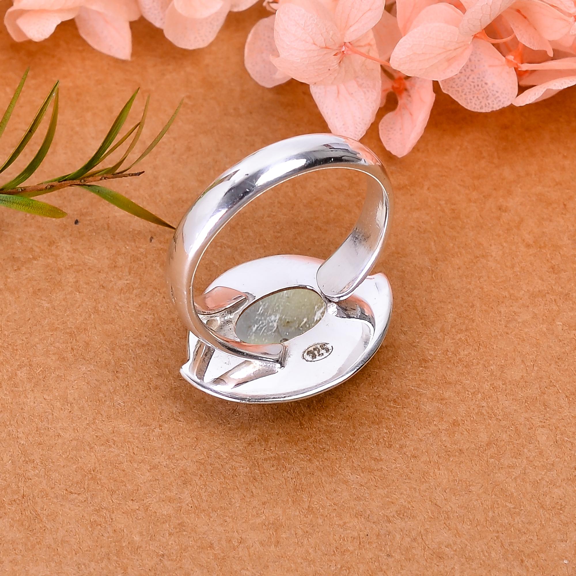 Black Titanium Agate Drusy Designer Handmade 925 Sterling Silver Ring