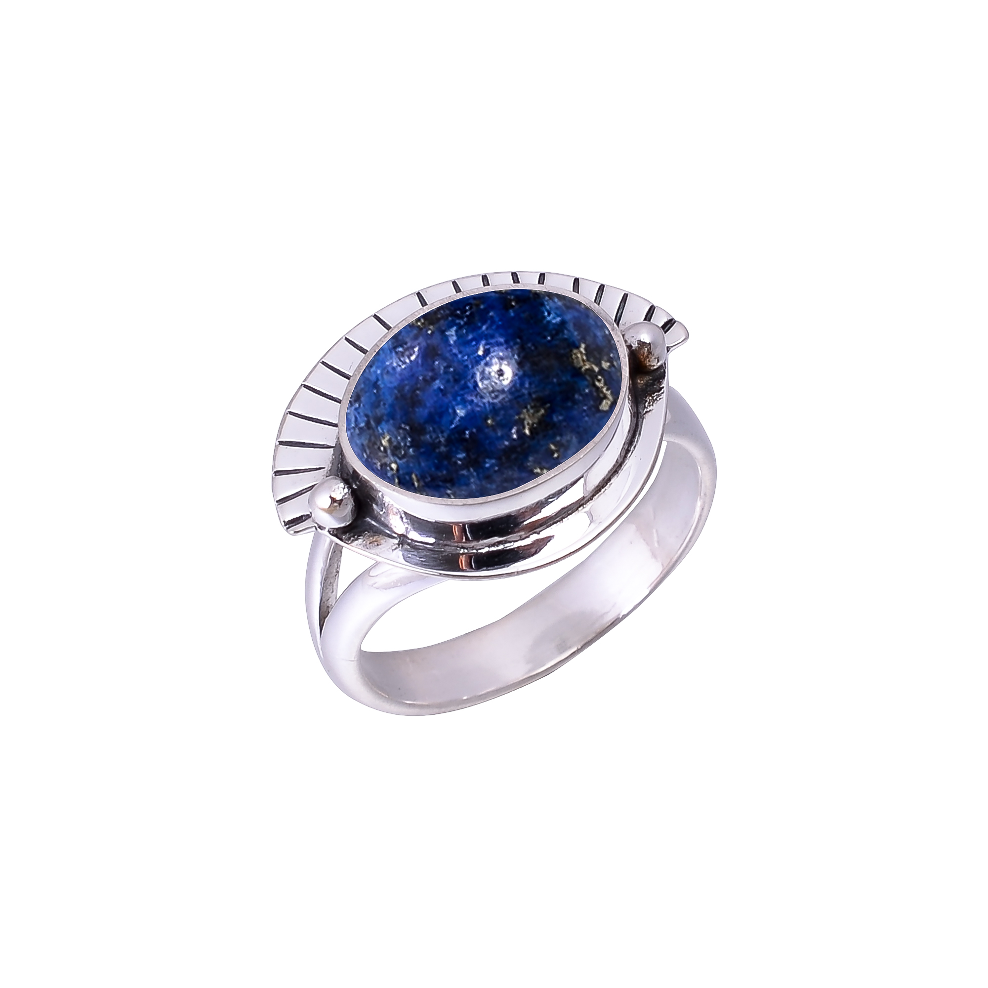 Natural Lapis Lazuli - Afghanistan Designer Handmade 925 Sterling Silver Ring