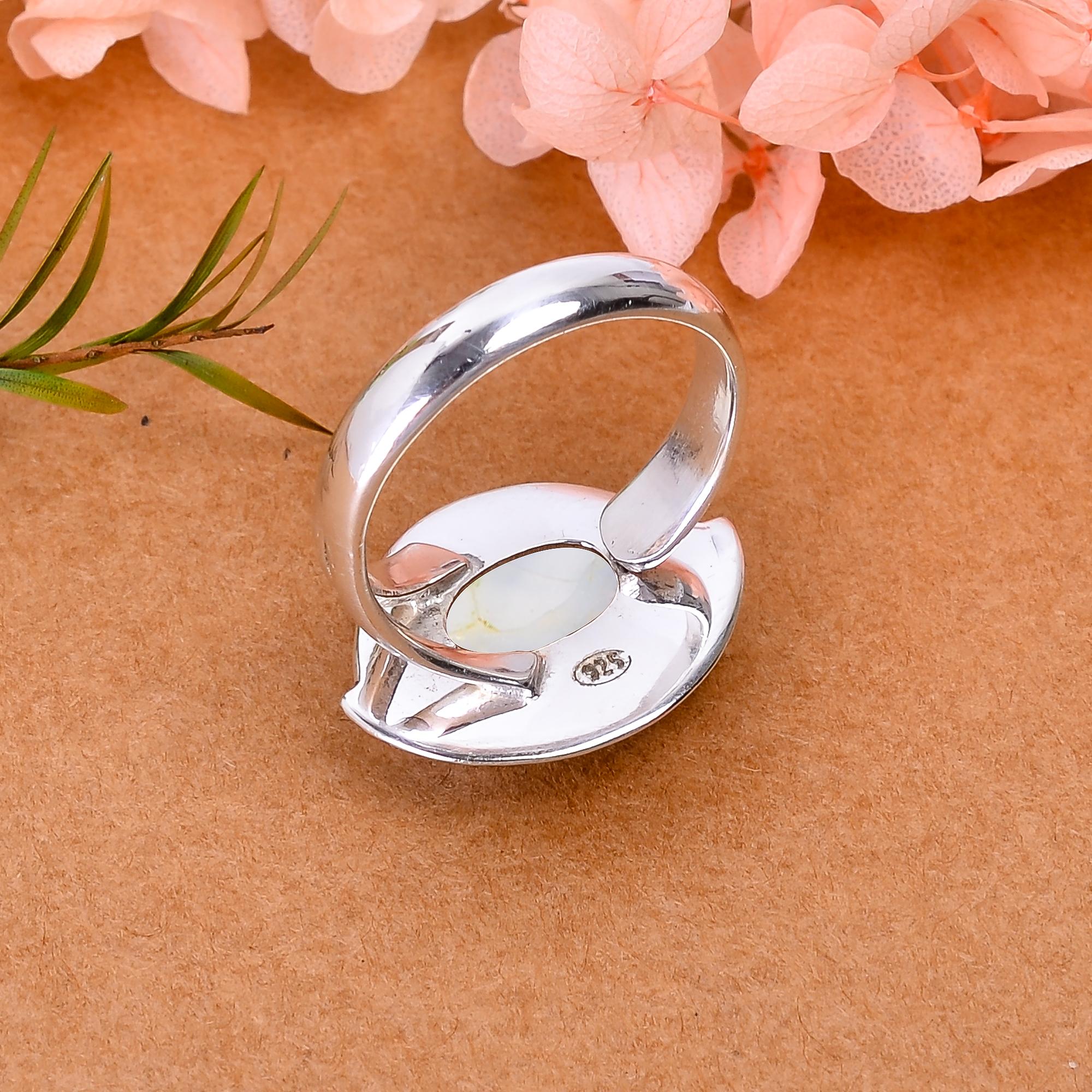 Golden Titanium Agate Drusy Designer Handmade 925 Sterling Silver Ring