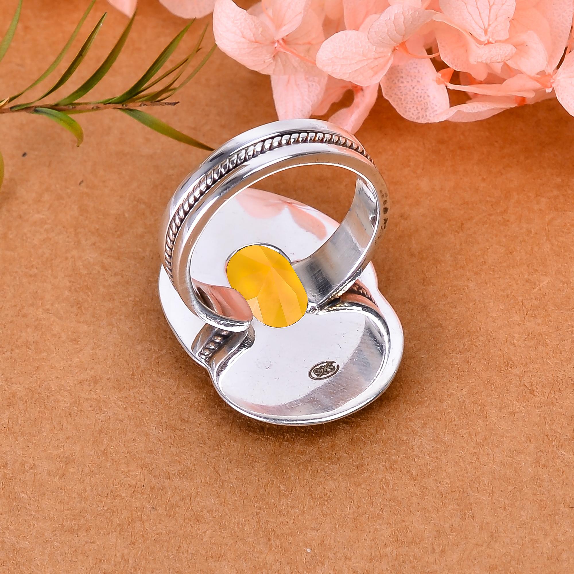 Citrine - Simulated 925 Sterling Silver Ring