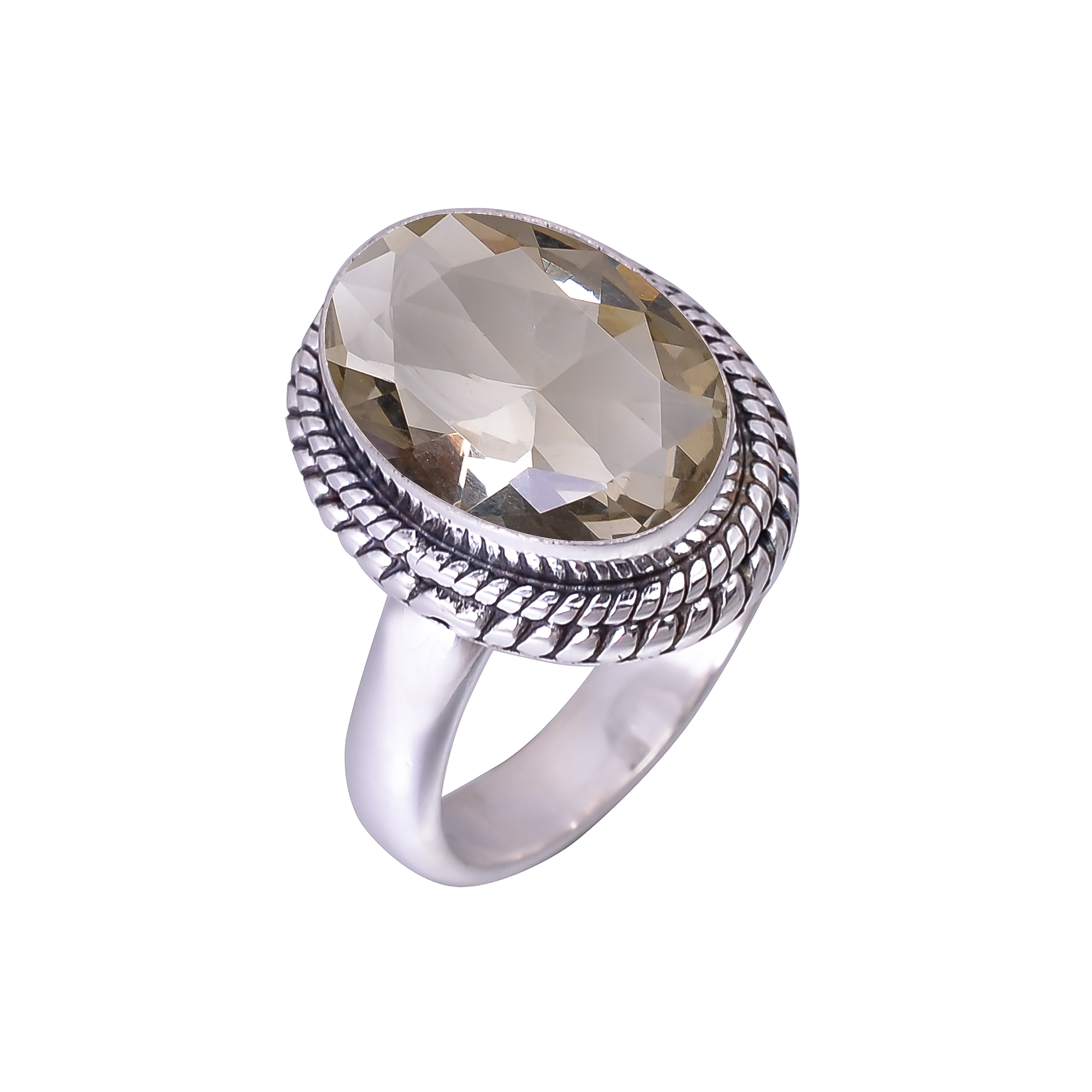 Smokey - Simulated 925 Sterling Silver Ring