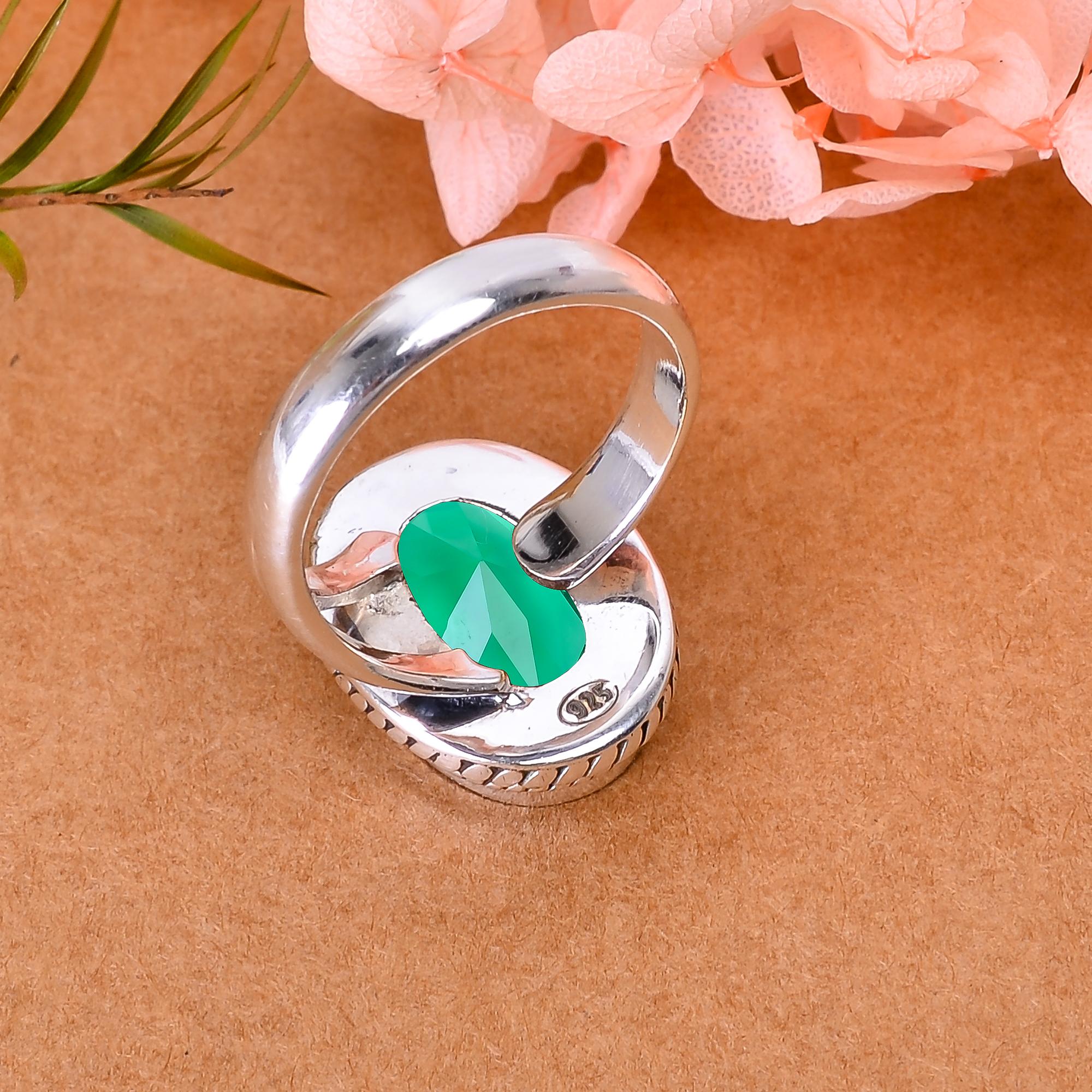 Tsavorite - Simulated 925 Sterling Silver Ring